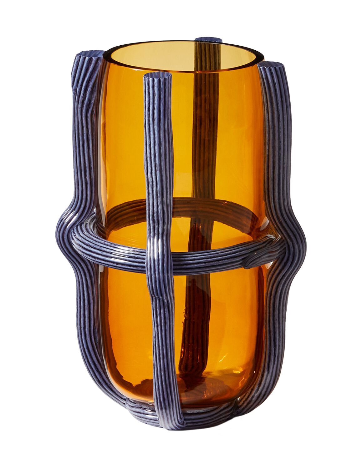 Cassina Sestiere Murano Glass Vase In Orange