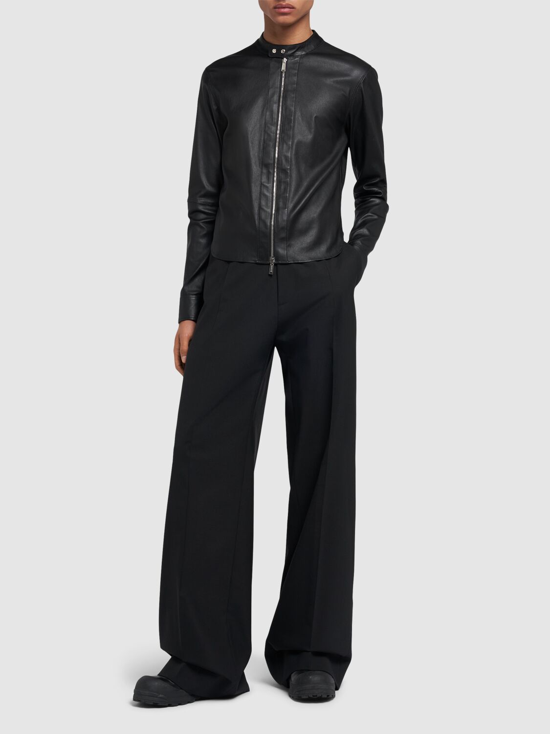 Shop Dsquared2 Wool Blend Fluid Pants In Black