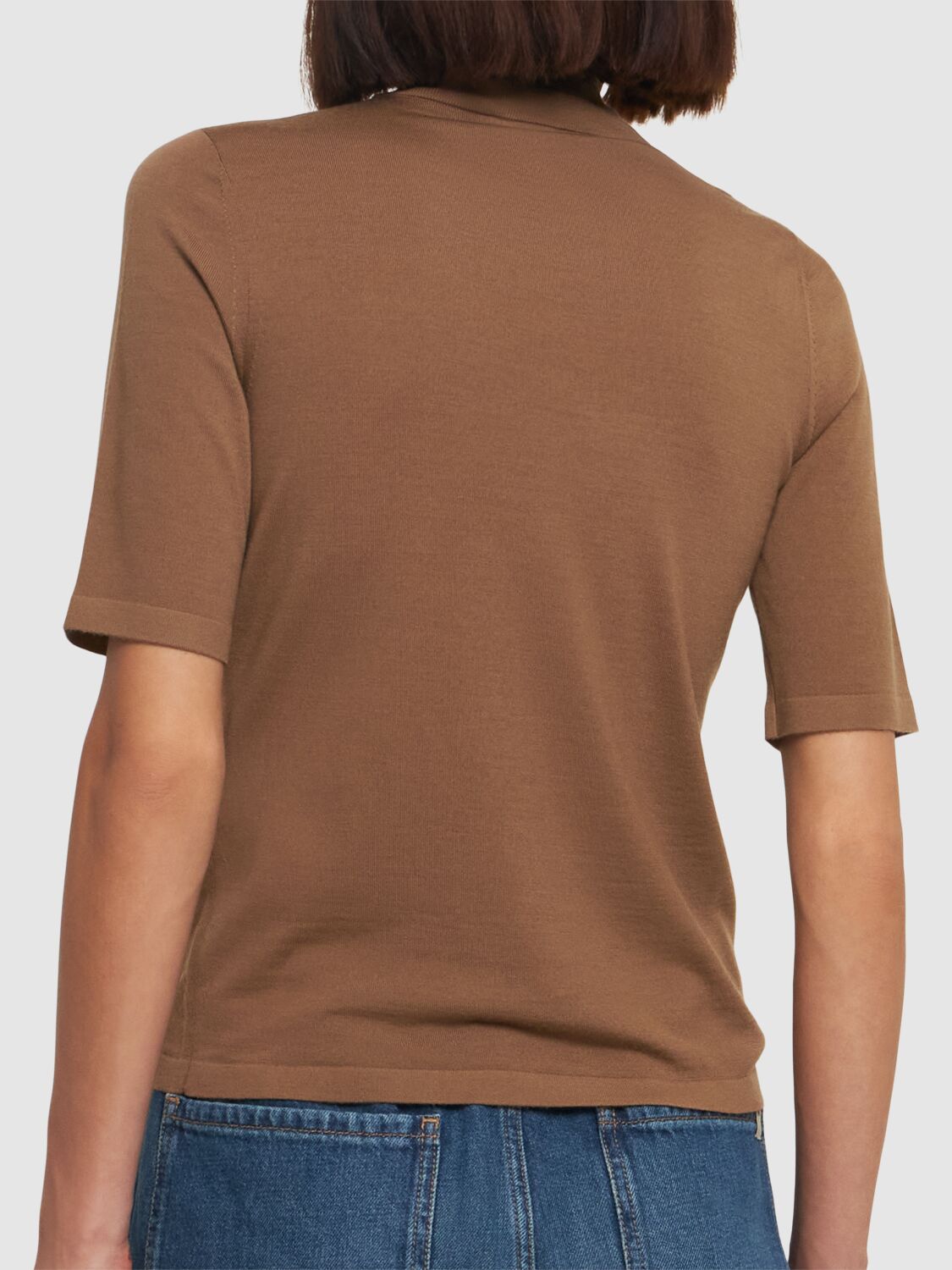 Shop 's Max Mara Gigi Wool Knitted Top In Camel