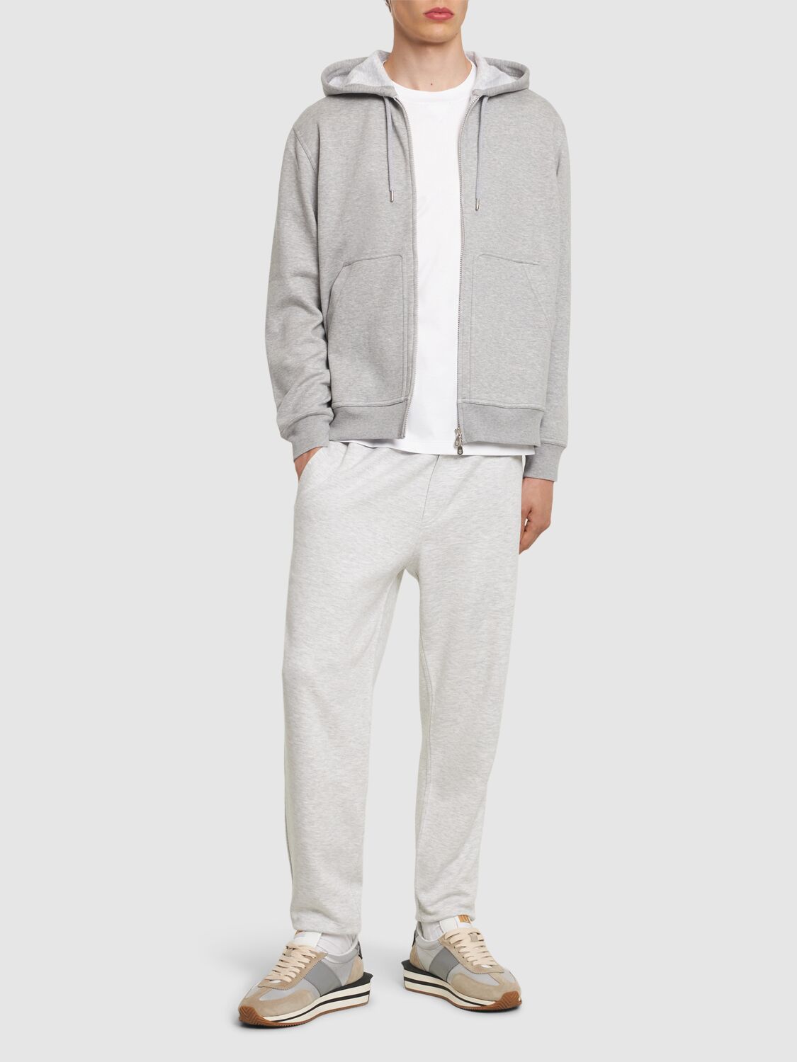Brunello Cucinelli Leisure Zipped Sweatshirt In Grey