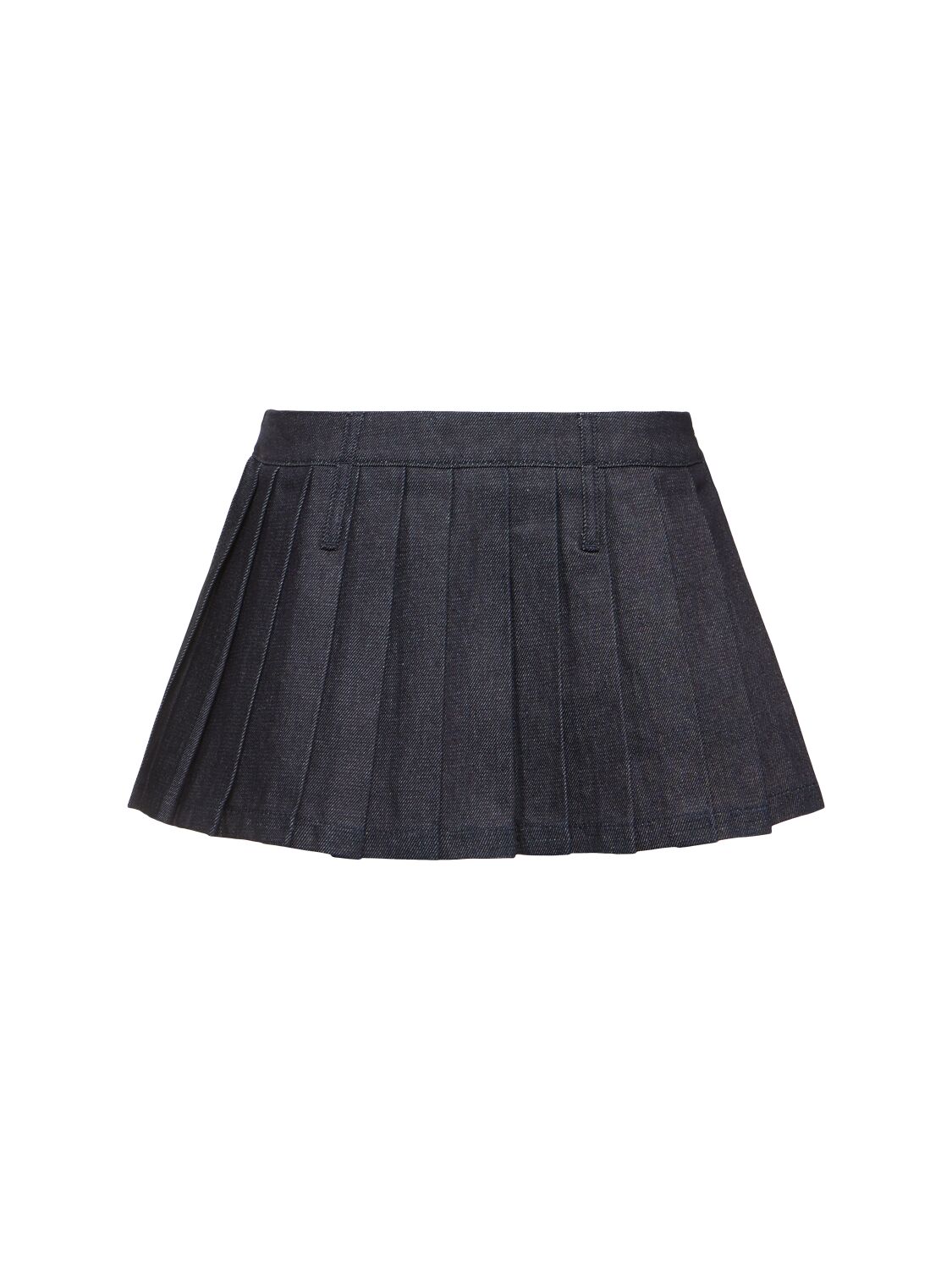 Blake Pleated Denim Mini Skirt