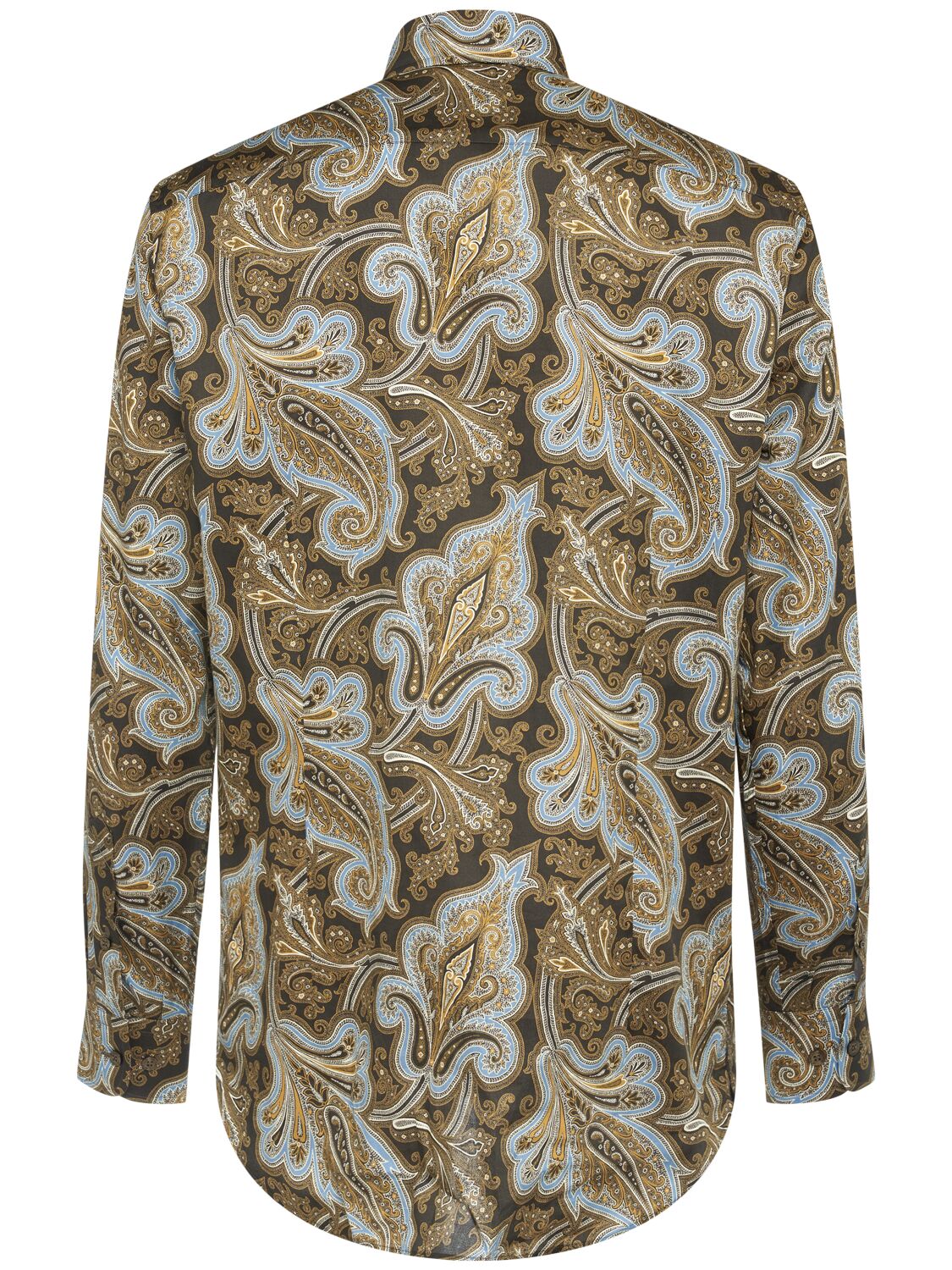 Shop Etro Paisley Printed Cotton Shirt In Green