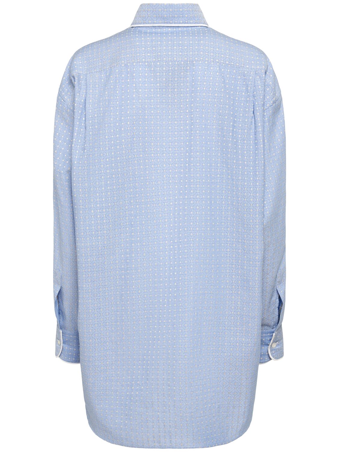 Shop Etro Cotton Poplin Shirt In Blue/white