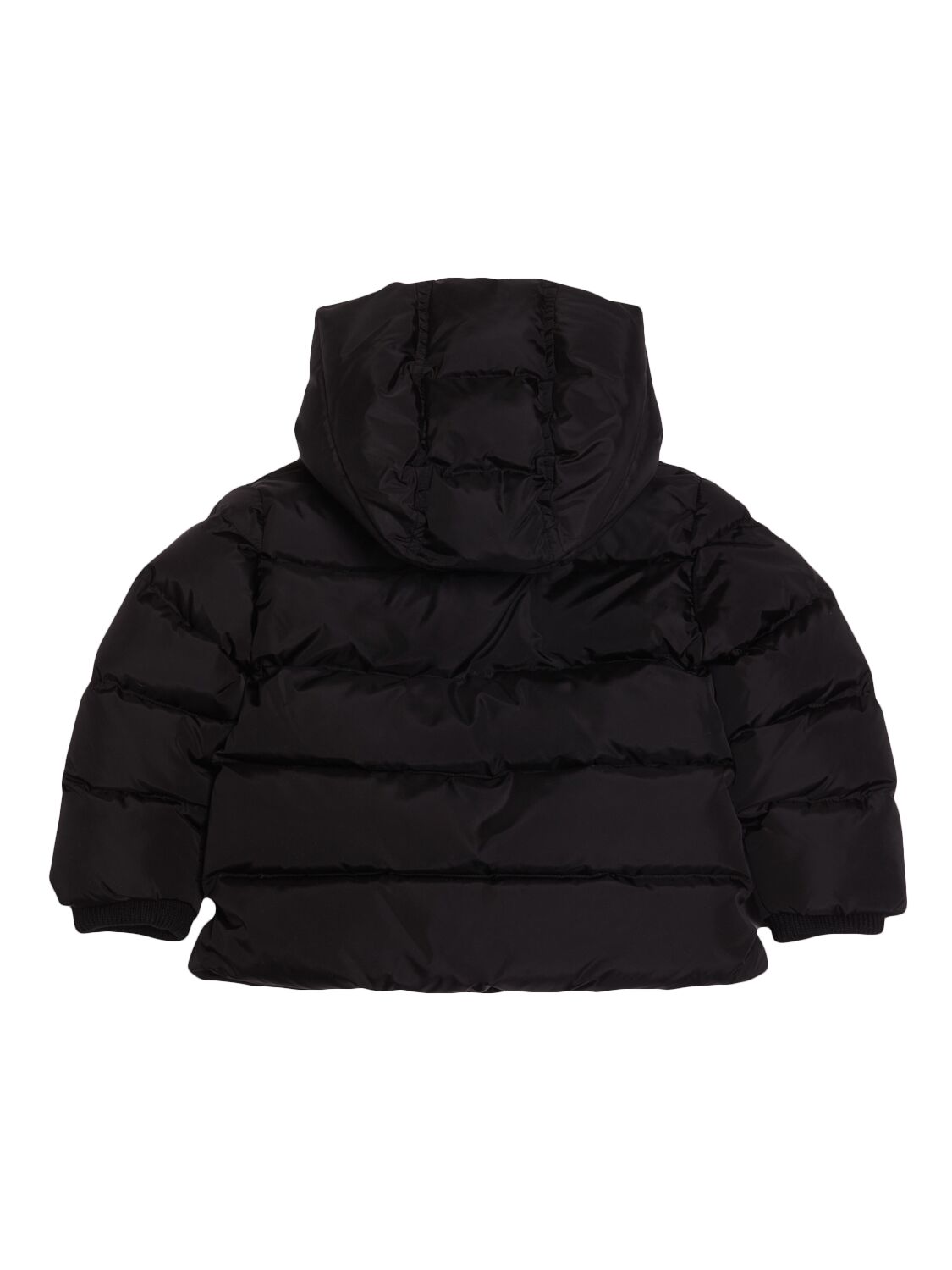 Dsquared2 Hooded Nylon Puffer Jacket In Black