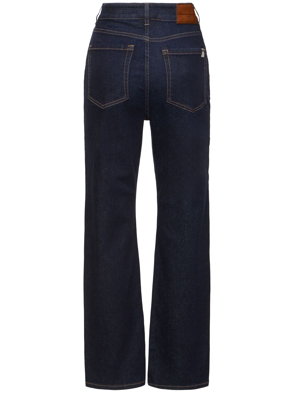 Shop Weekend Max Mara Cesy Mid Rise Denim Straight Jeans In Dark Blue