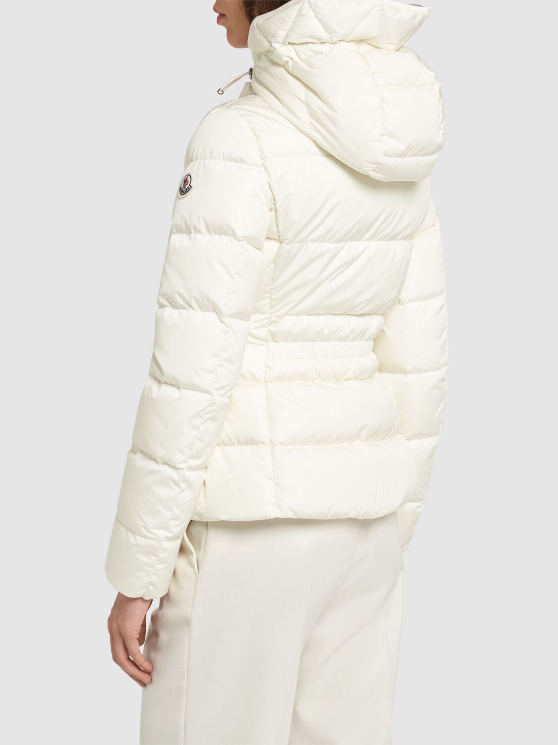 Shop Moncler Avoce Nylon Down Jacket In Off-white