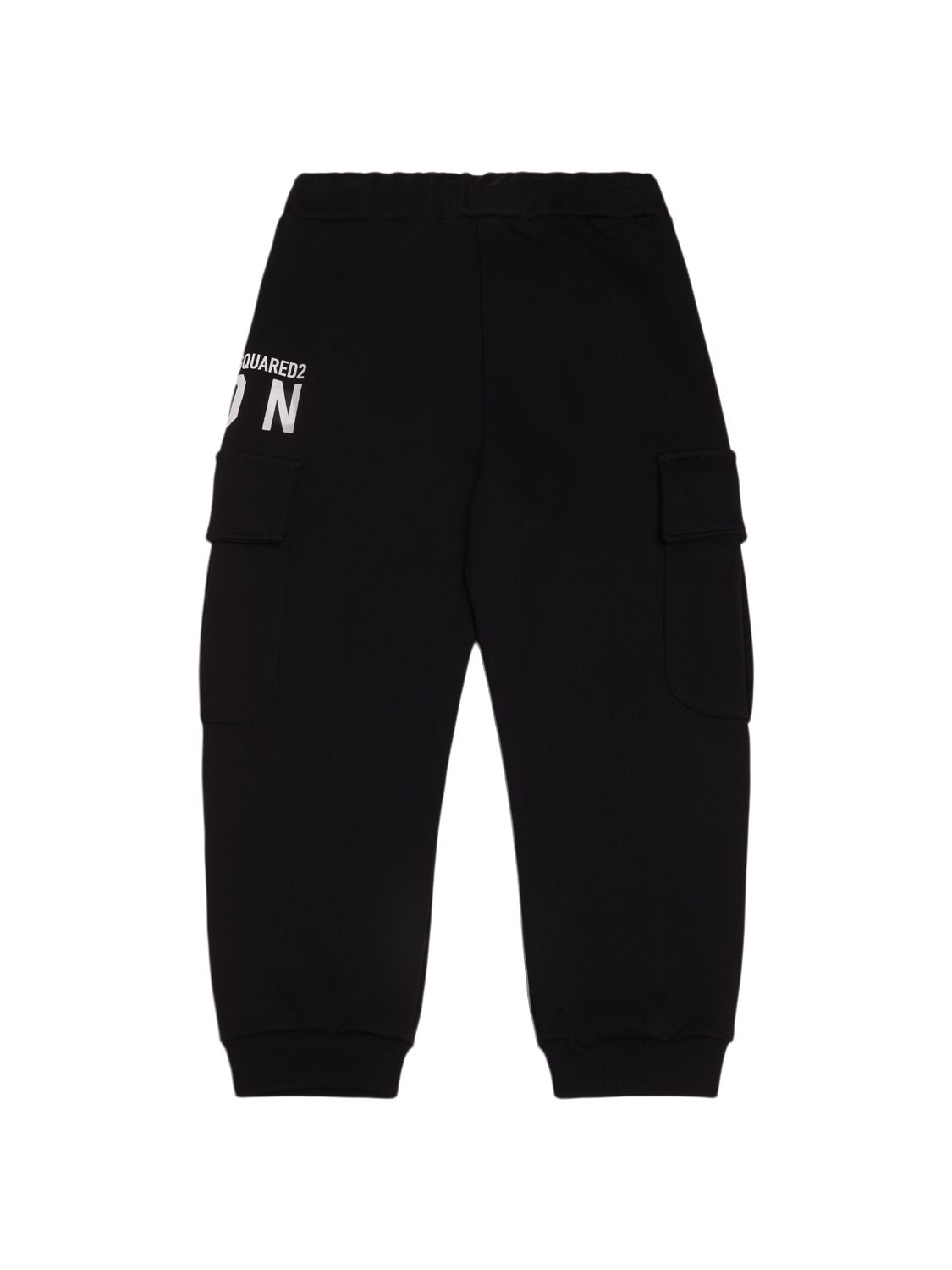 Shop Dsquared2 Cotton Cargo Sweatpants In Black