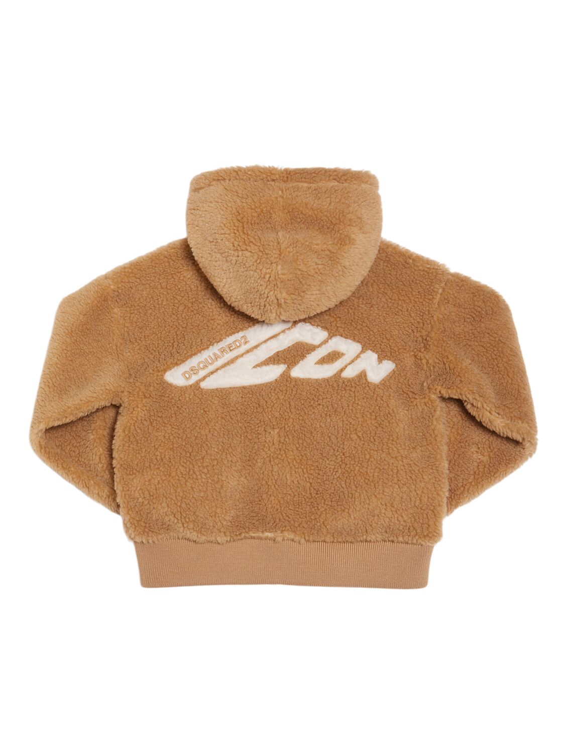 Shop Dsquared2 Hooded Teddy Jacket In Light Brown