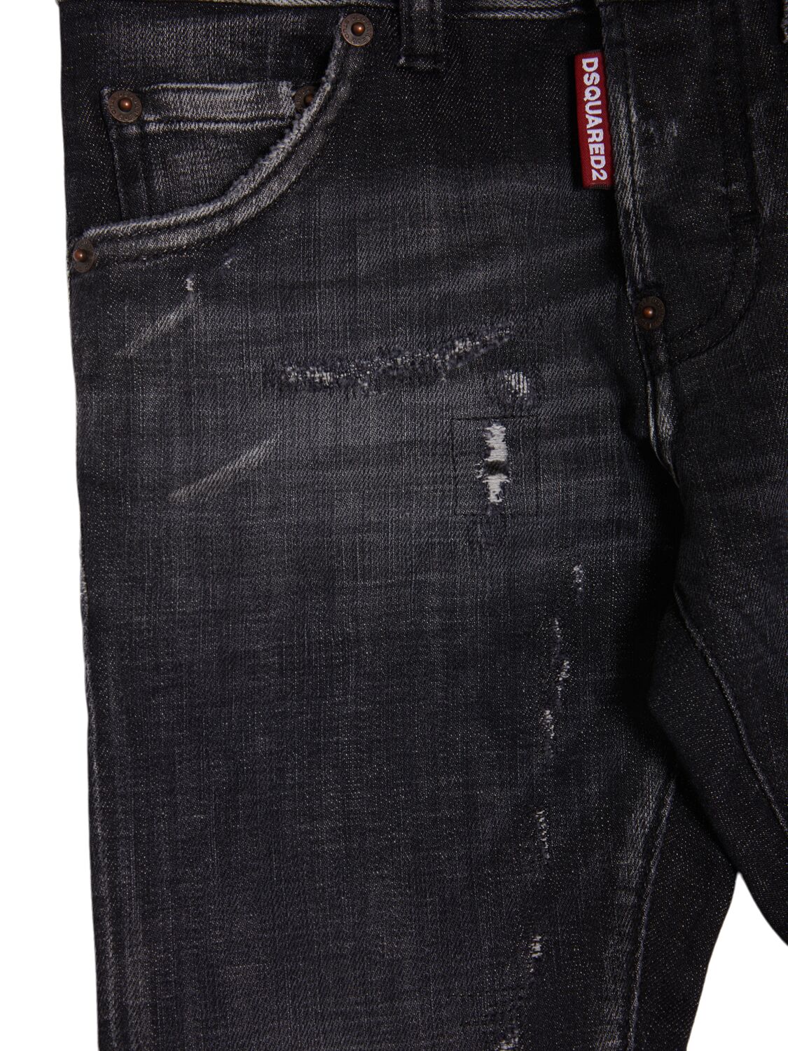 Shop Dsquared2 Stretch Cotton Jeans In Dark Grey