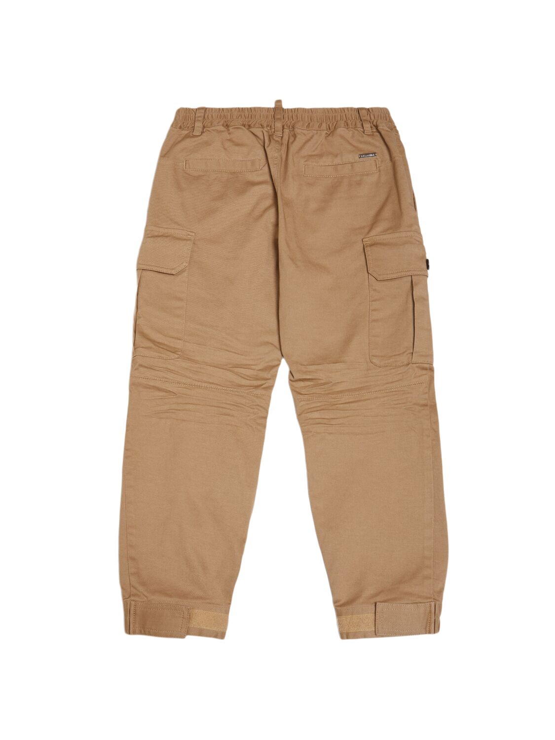 Shop Dsquared2 Cotton Blend Gabardine Cargo Pants In Beige