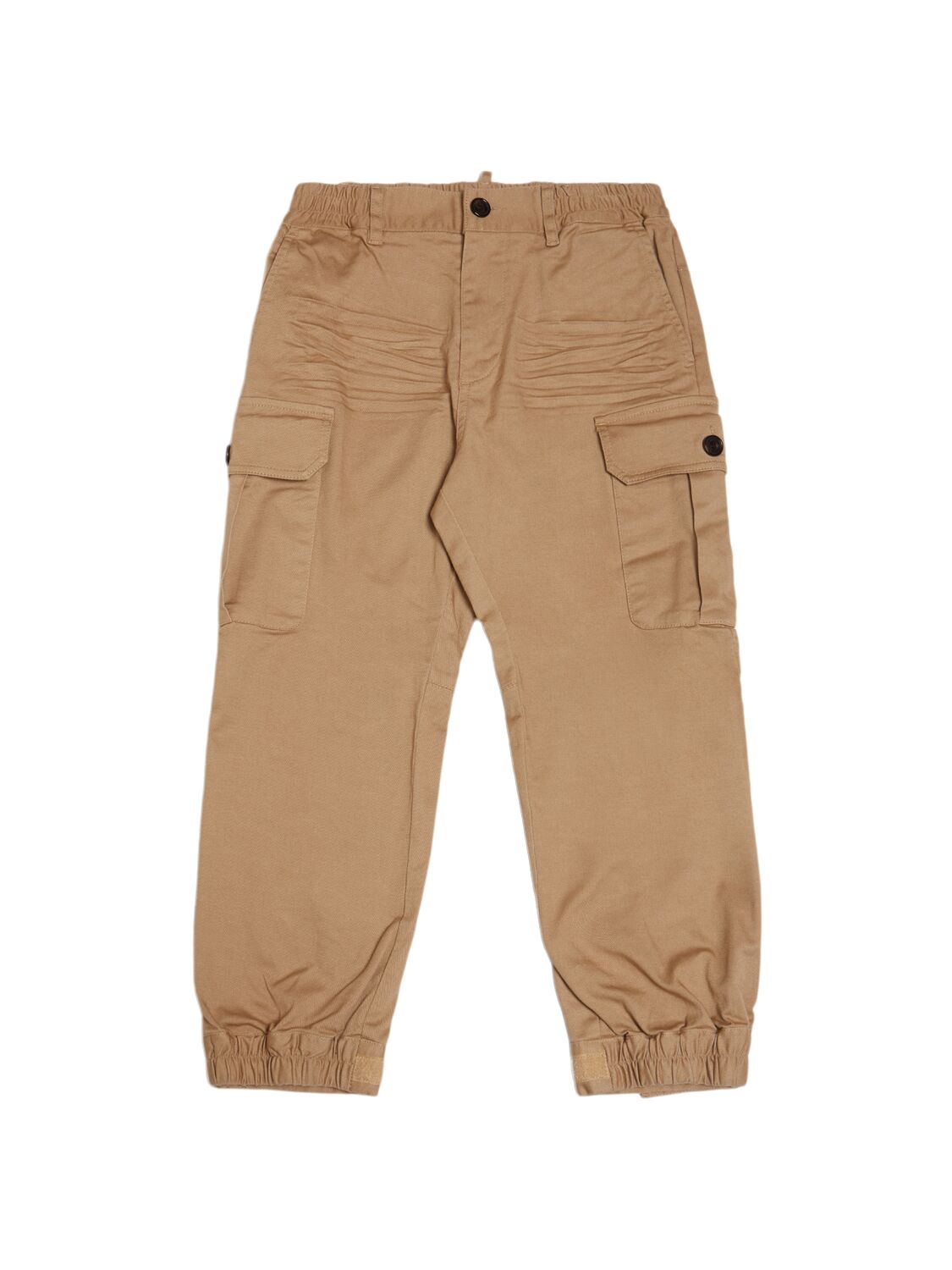 Dsquared2 Cotton Blend Gabardine Cargo Pants In Brown