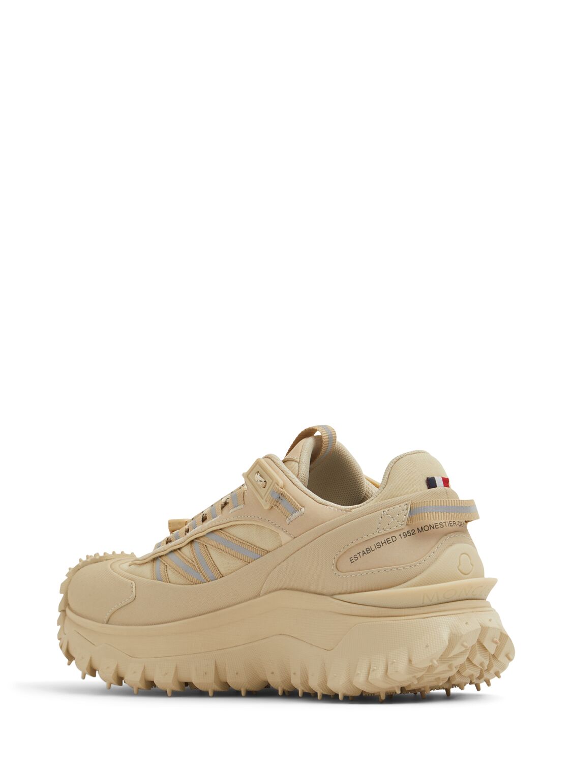 Shop Moncler 45mm Trailgrip Gtx Nylon Sneakers In Light Beige