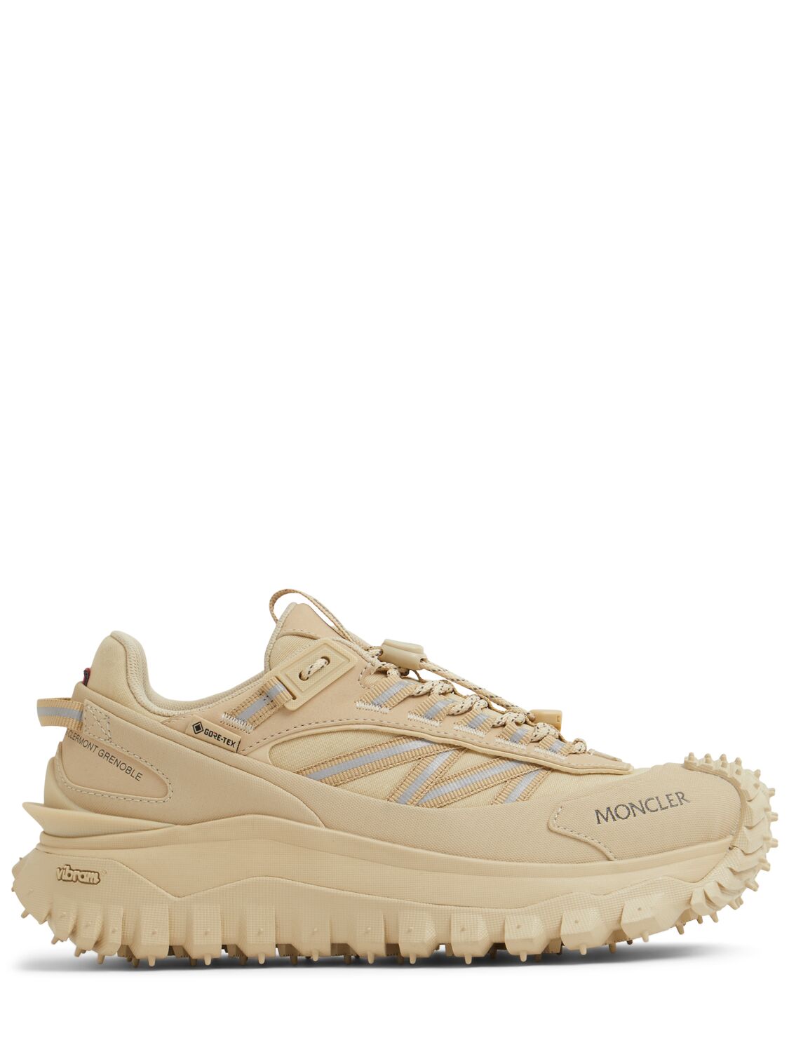 Shop Moncler 45mm Trailgrip Gtx Nylon Sneakers In Light Beige