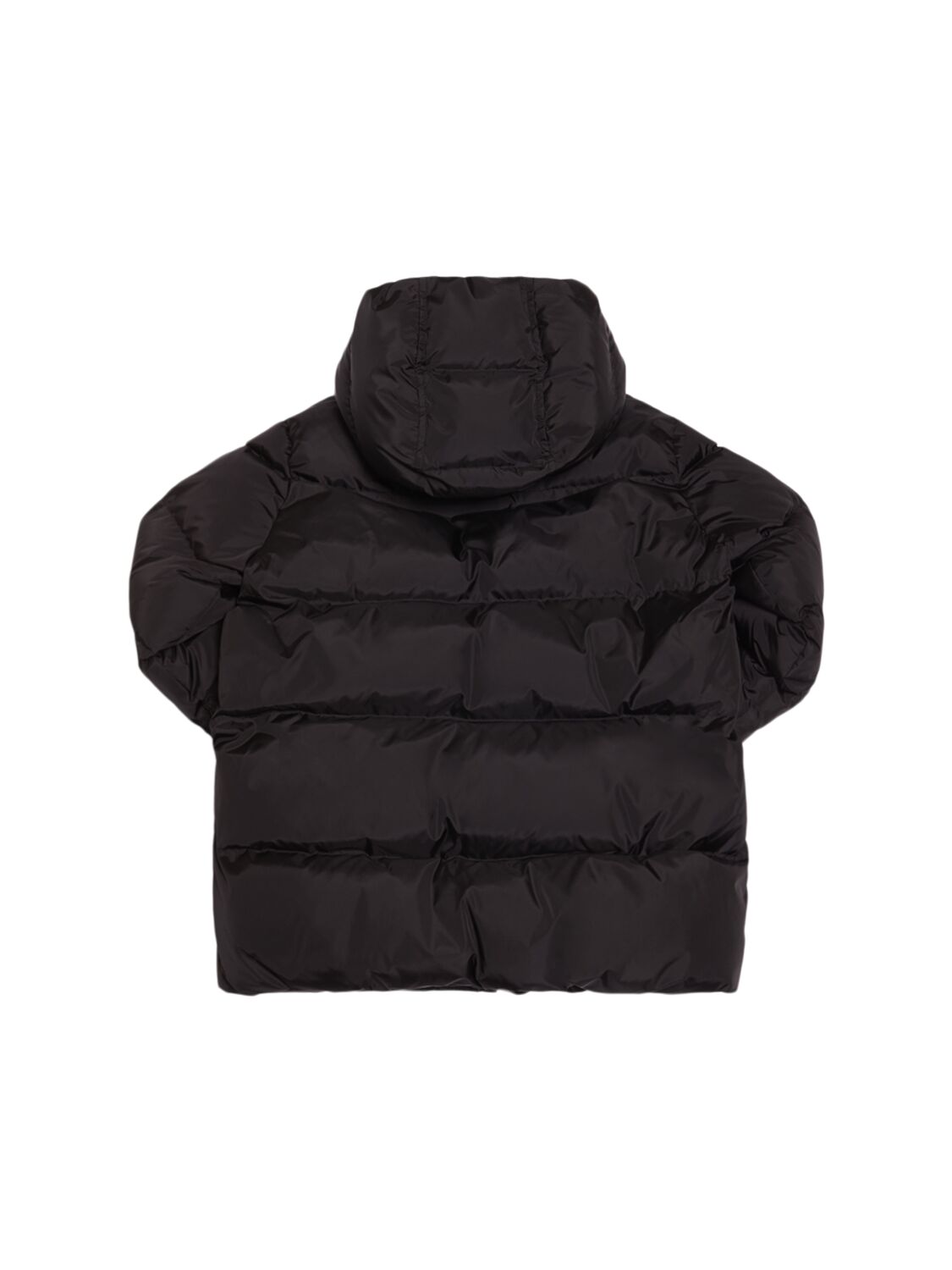 Shop Dsquared2 Hooded Nylon Puffer Jacket In Black