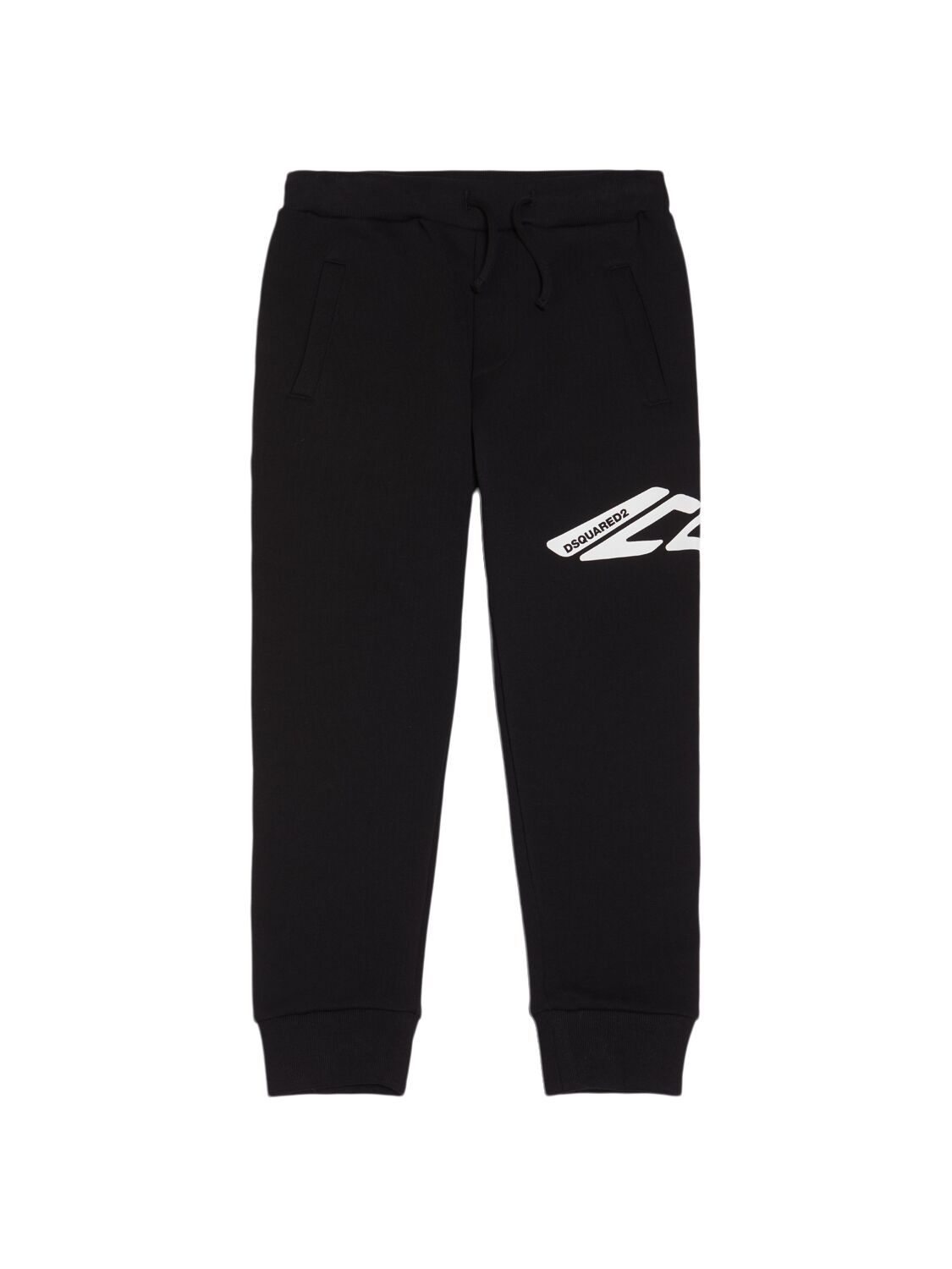 Dsquared2 Printed Cotton Sweatpants In Black
