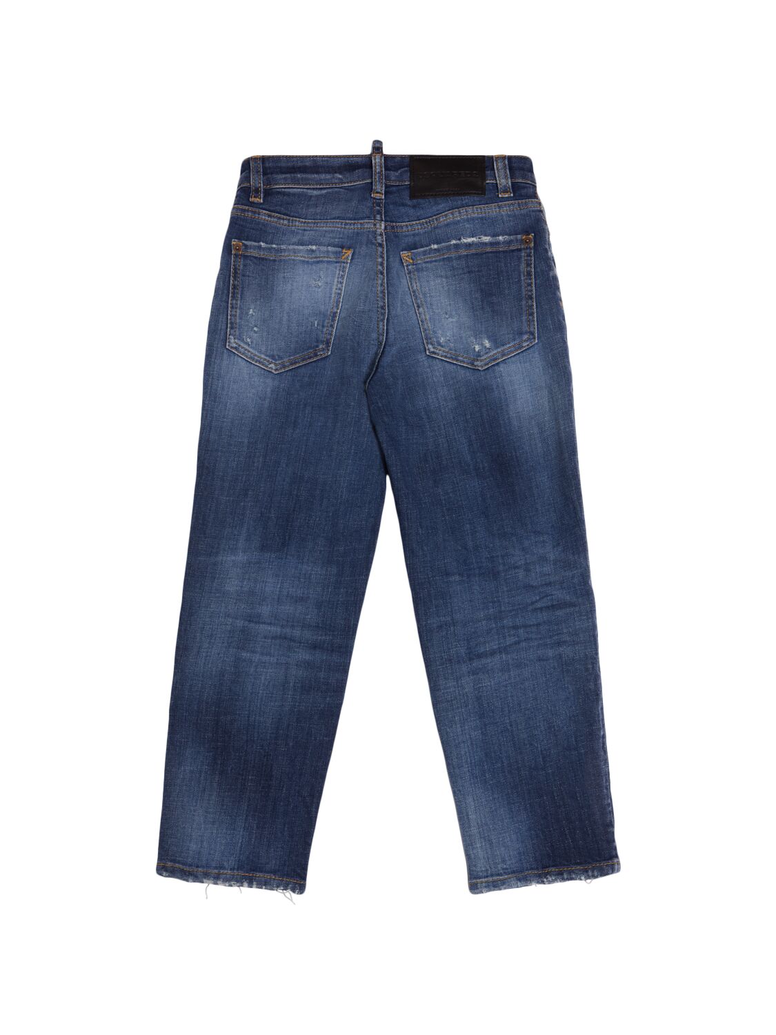 Dsquared2 Stretch Denim Boston Distressed Jeans In Blue