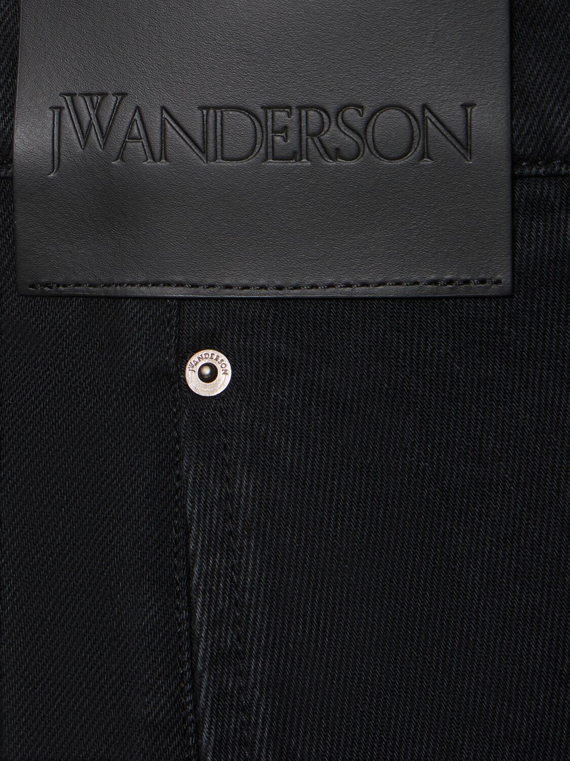 Shop Jw Anderson Twisted Cotton Workwear Jeans In Black