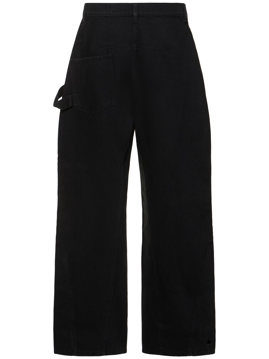 Shop Jw Anderson Twisted Cotton Workwear Jeans In Black