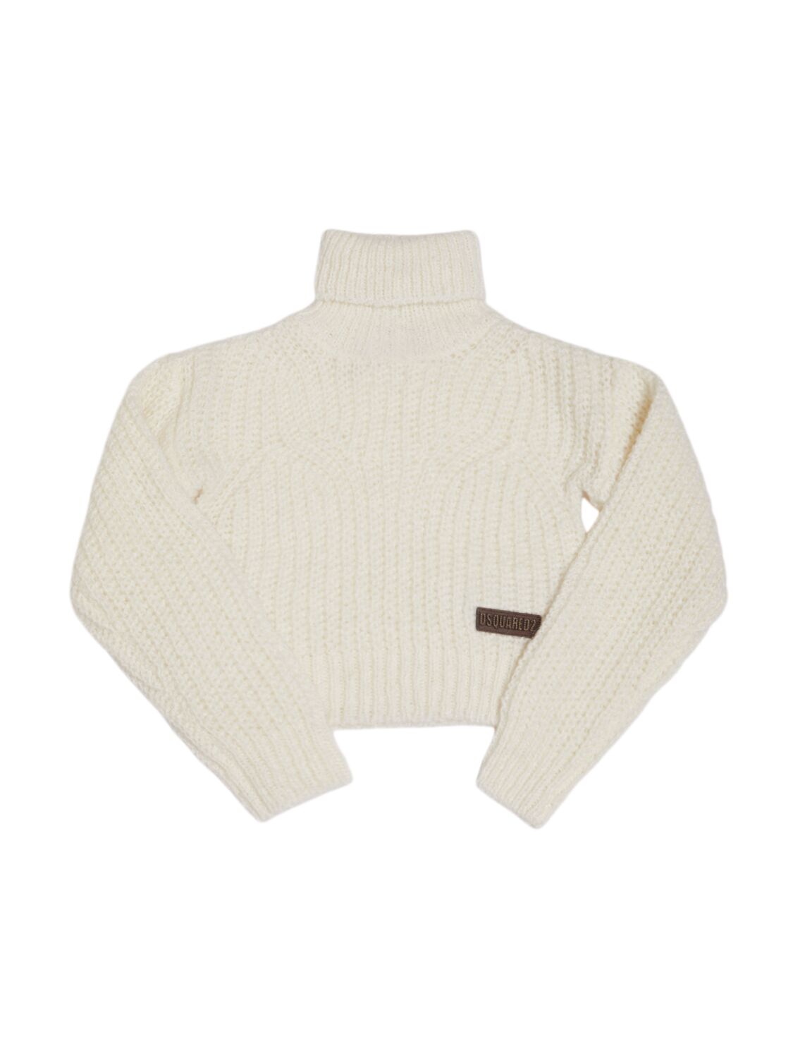 Dsquared2 Alpaca Blend Knit Sweater In White