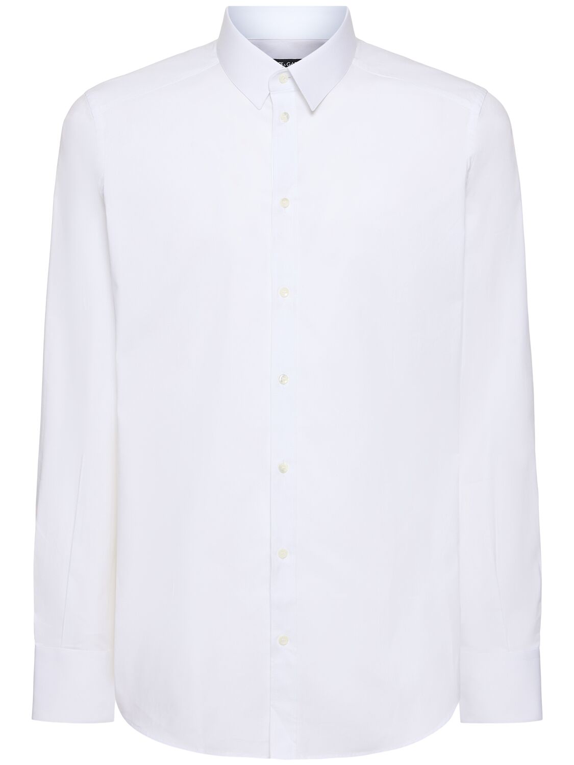 Dolce & Gabbana Stretch Cotton Poplin Shirt In White