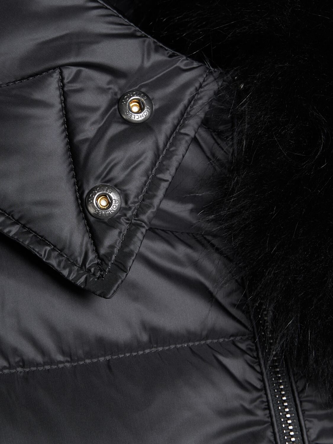 Shop Moncler Boedic Nylon Down Long Jacket In Black