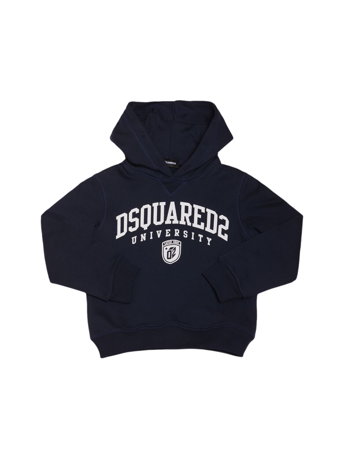 Dsquared2 Kids' Cotton Hooded Sweatshirt In Black