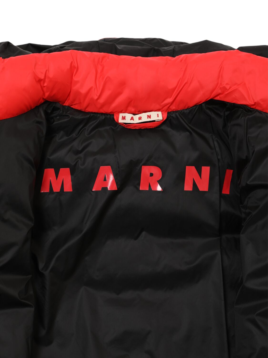 Shop Marni Junior Poly Puffer Jacket In Red