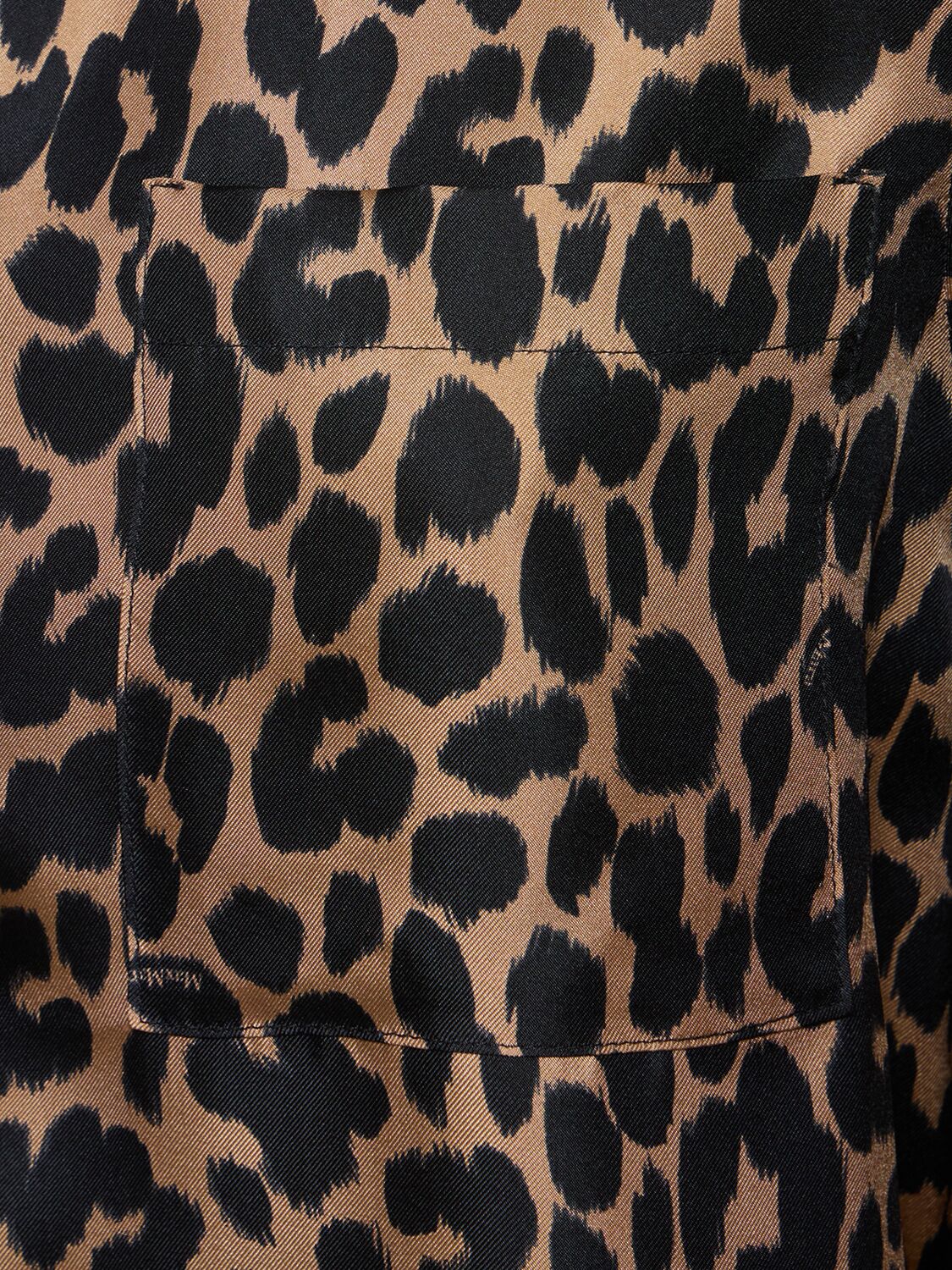 Shop Max Mara Etna Printed Satin Shirt In Leopard