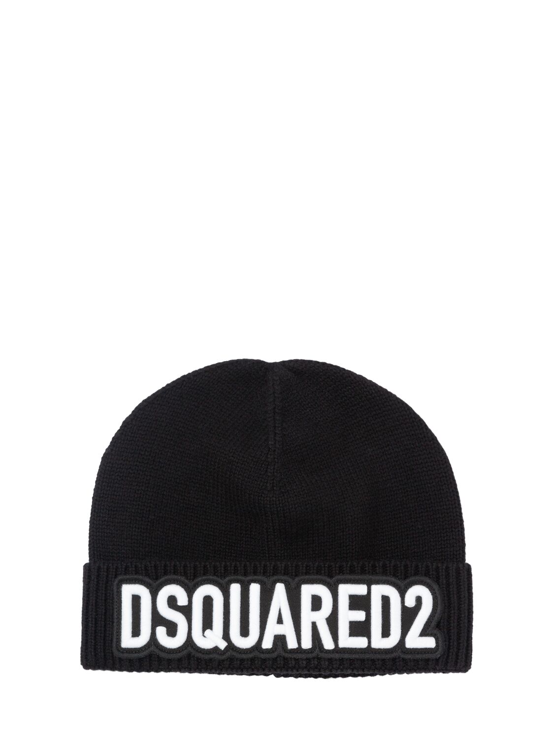 Dsquared2 Cotton & Wool Hat In Black