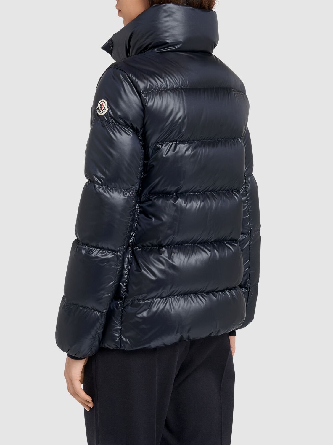 Shop Moncler Cochevis Nylon Down Short Jacket In Navy