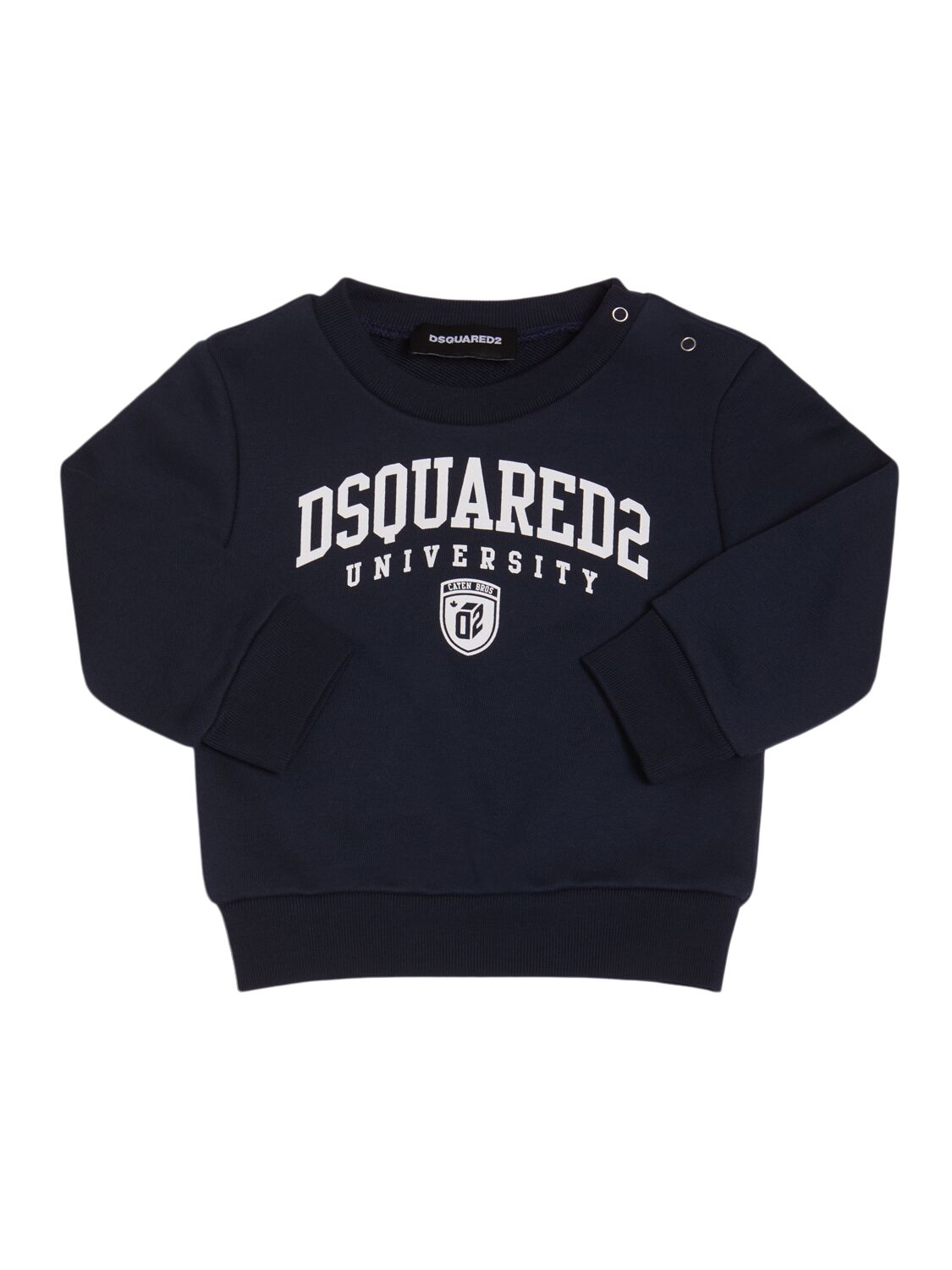 Dsquared2 Printed Cotton Sweatshirt In Blue