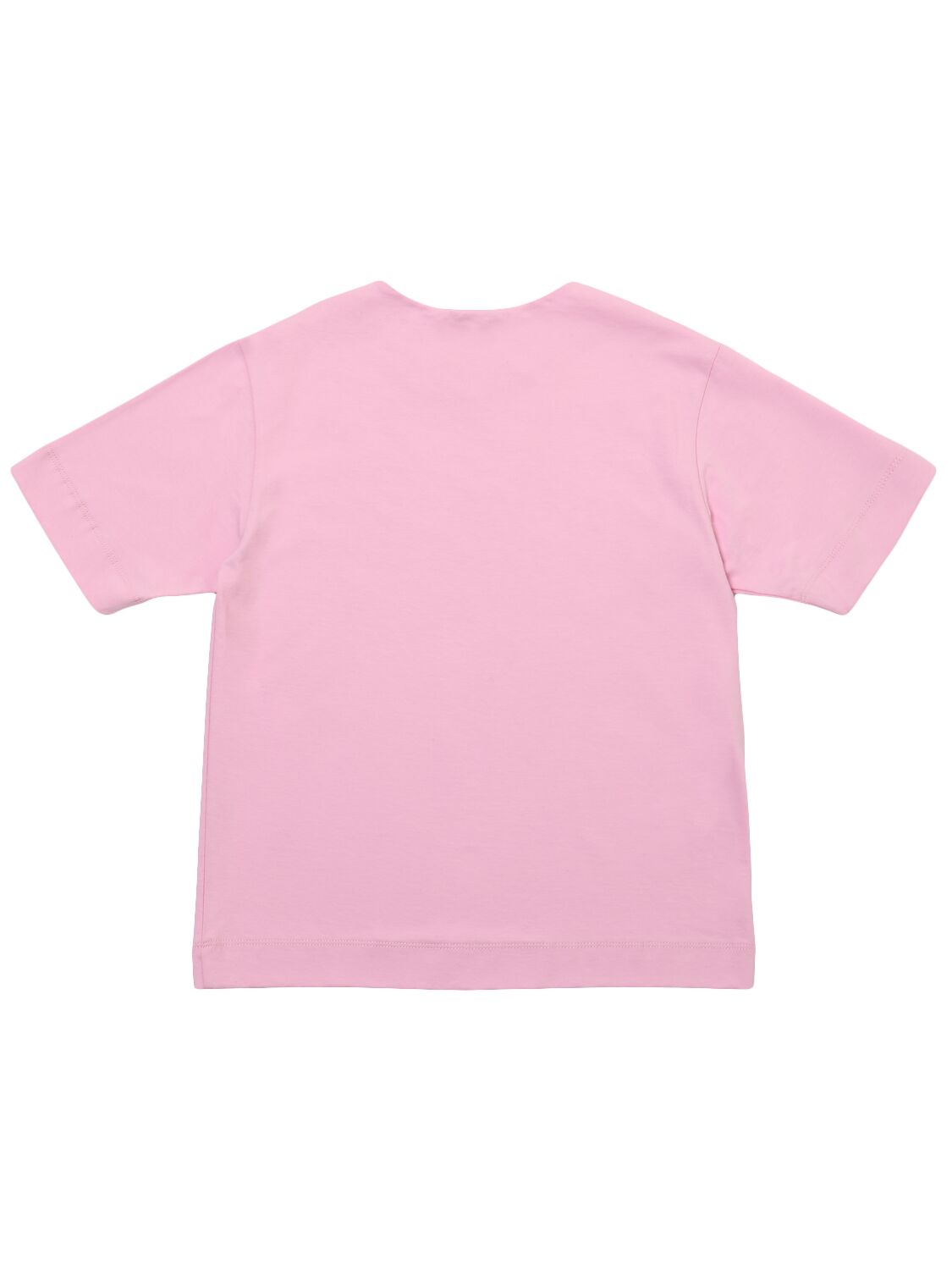 Shop Marni Junior Embroidered Logo Cotton Jersey T-shirt In Pink