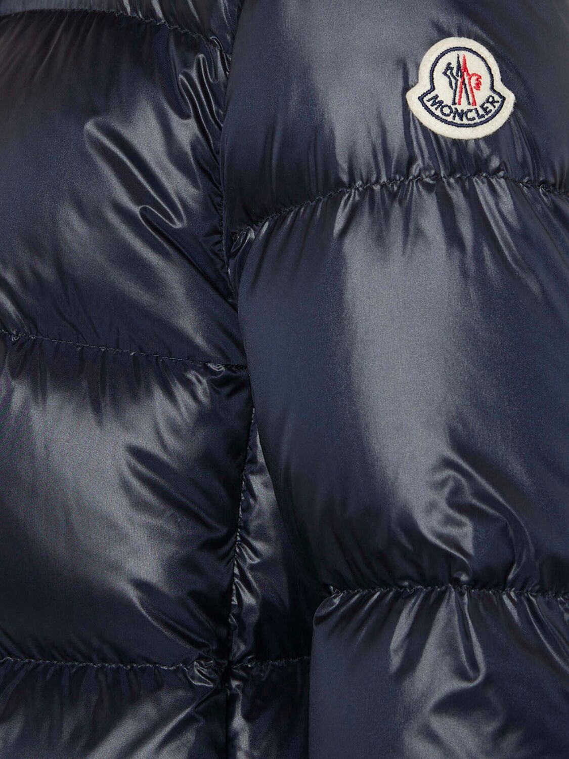 Shop Moncler Cochevis Nylon Down Short Jacket In Navy