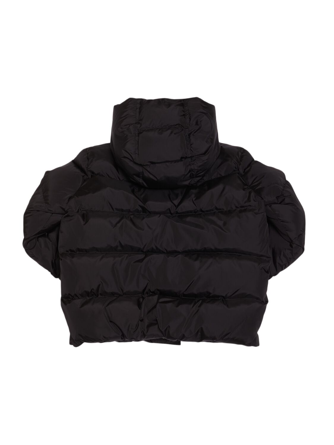 Shop Dsquared2 Hooded Nylon Puffer Jacket In Black