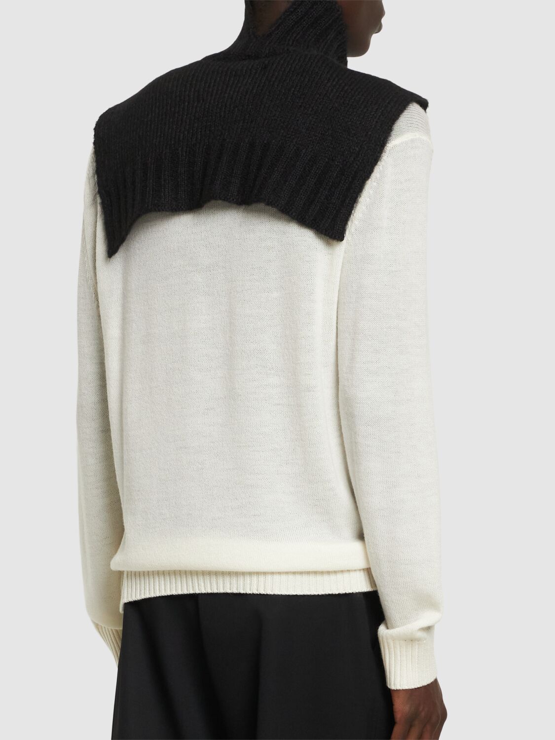 Shop Jil Sander High Neck Knit Vest In Black