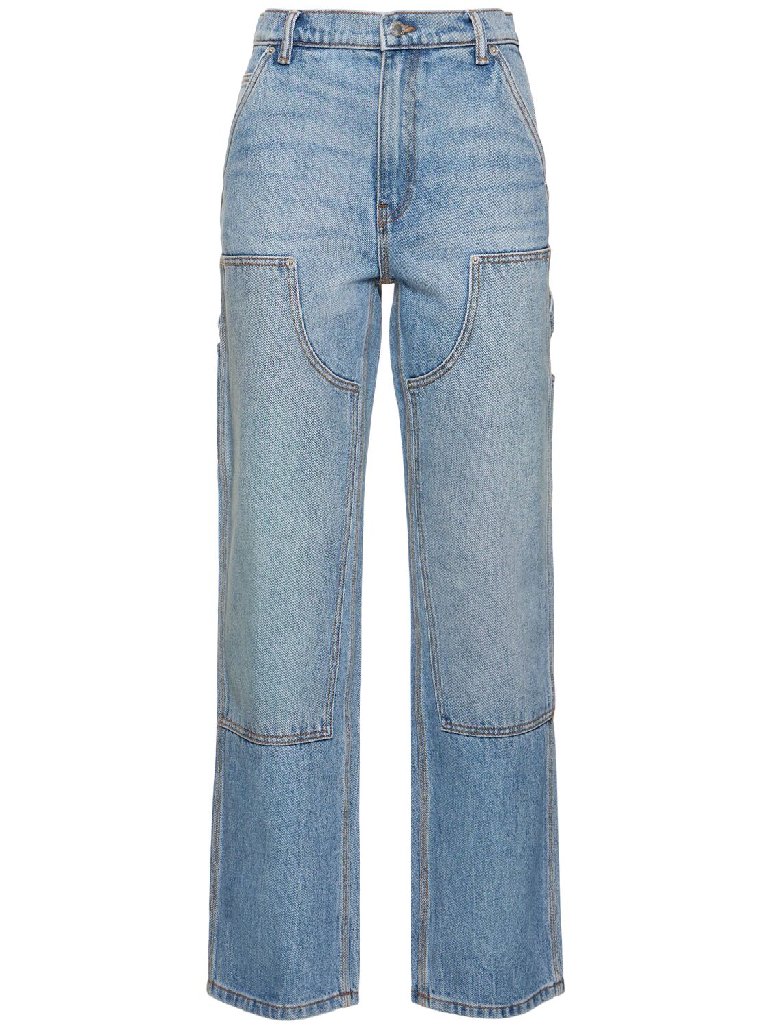 Alexander Wang Slouch Carpenter Low Rise Denim Jeans In Blue
