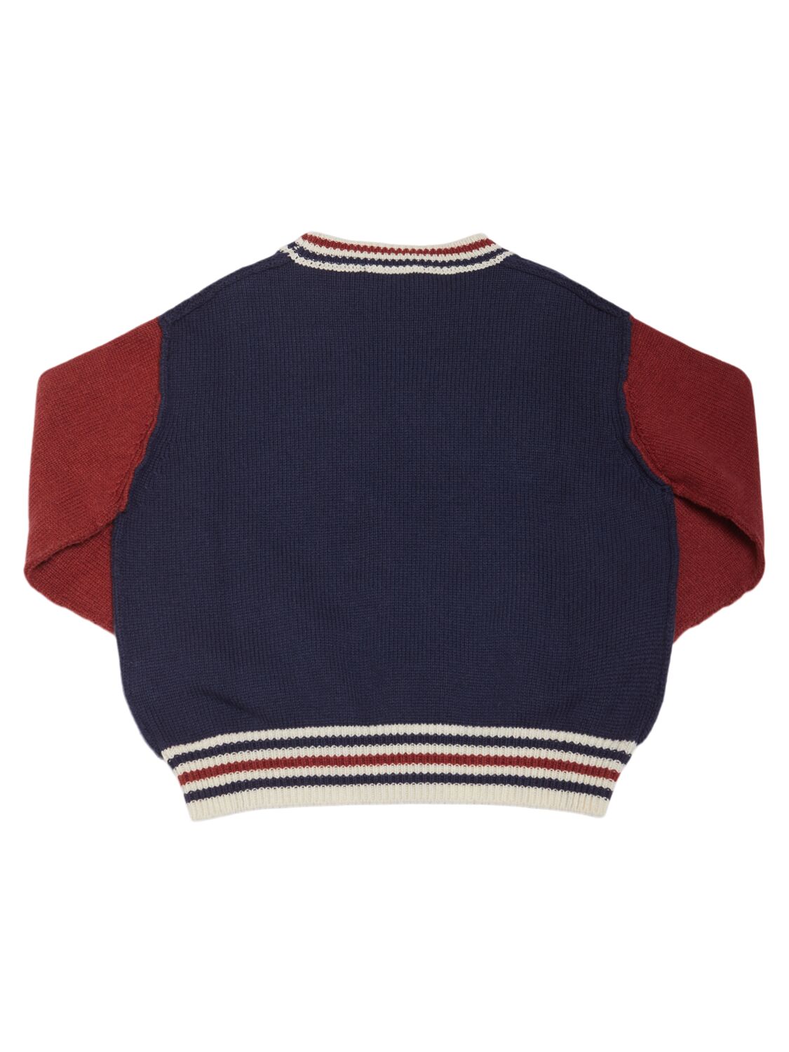 Shop Dsquared2 Cotton Blend Knit Sweater In Blue/red