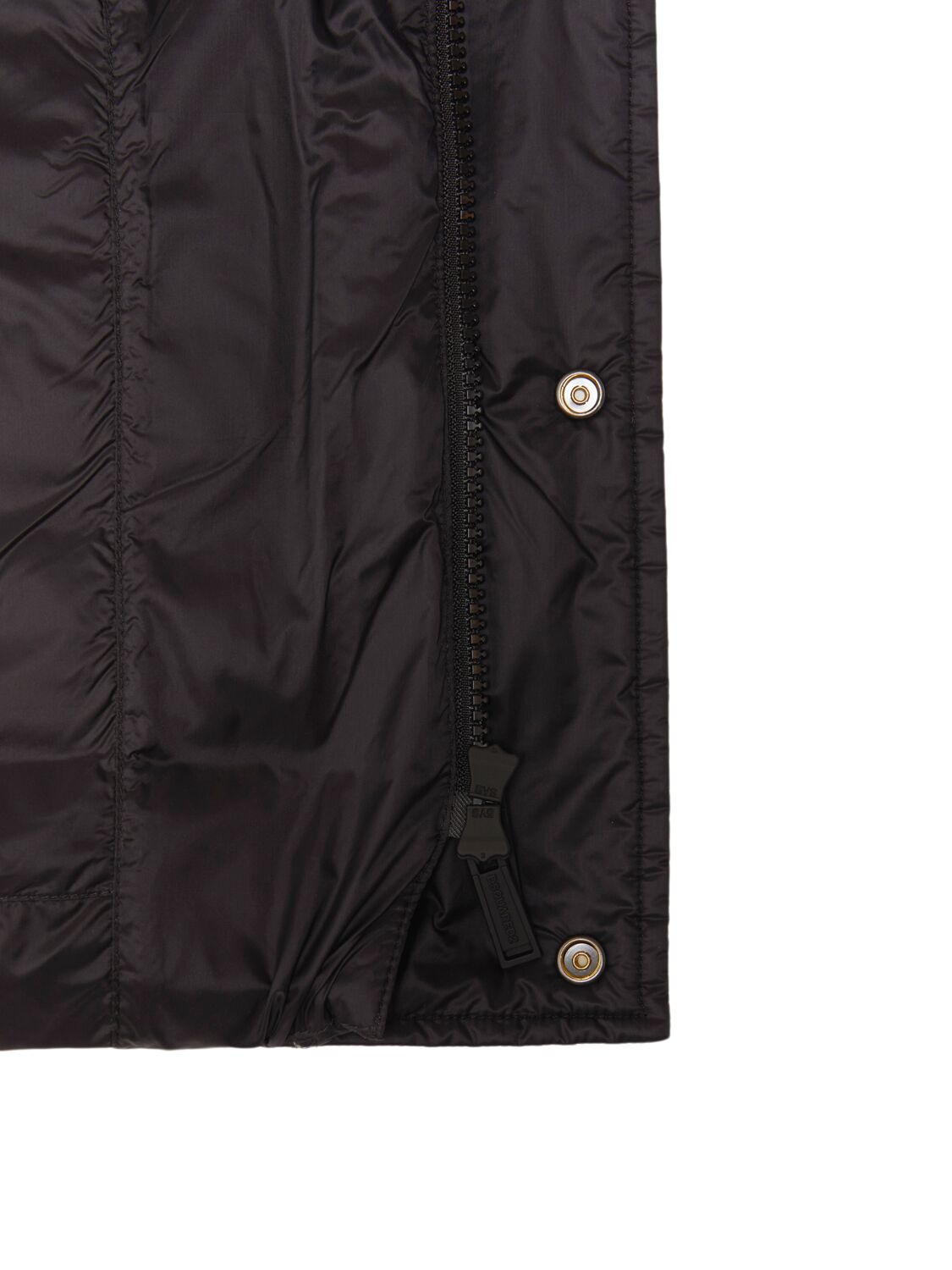 Shop Dsquared2 Hooded Nylon Puffer Jacket In Black