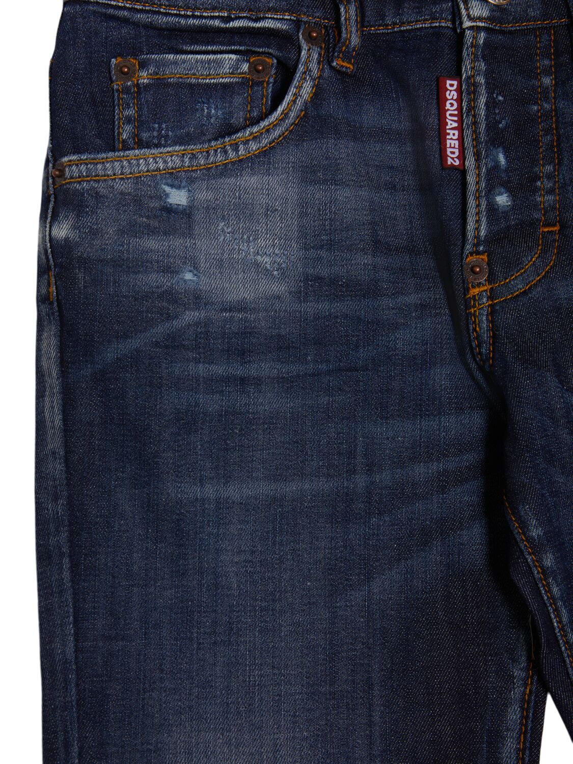 Shop Dsquared2 Stretch Cotton Jeans In Blue