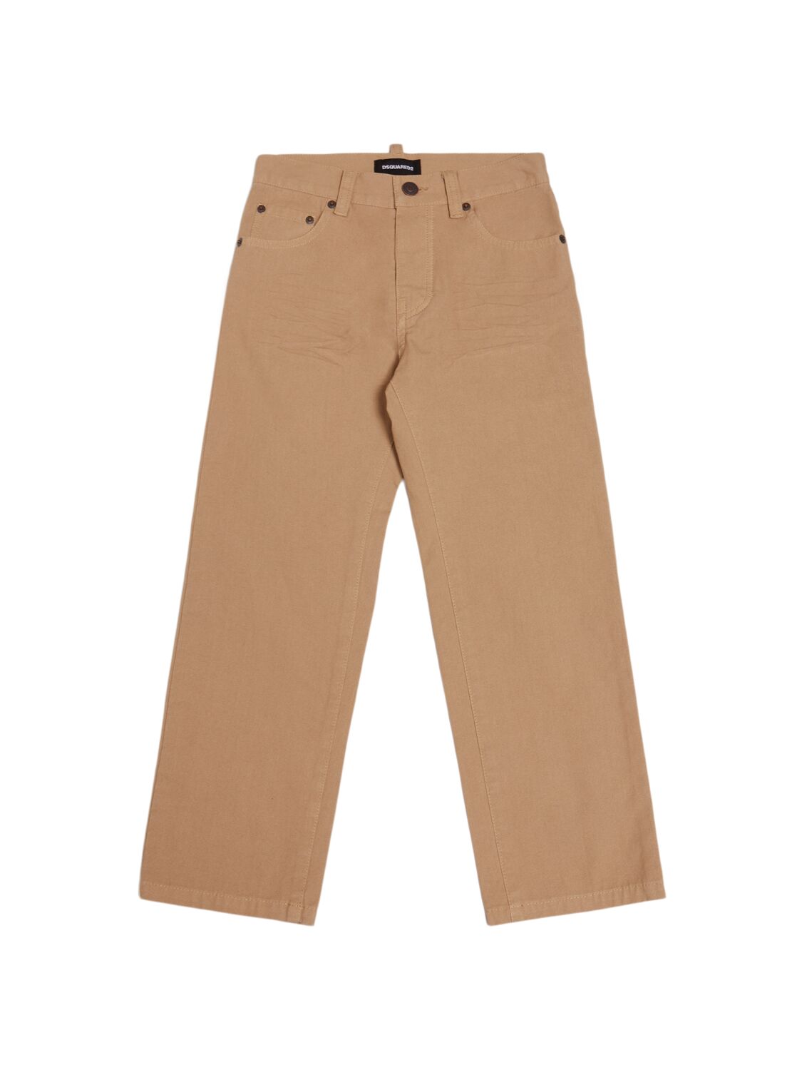 Dsquared2 Cotton Denim Trousers In Brown