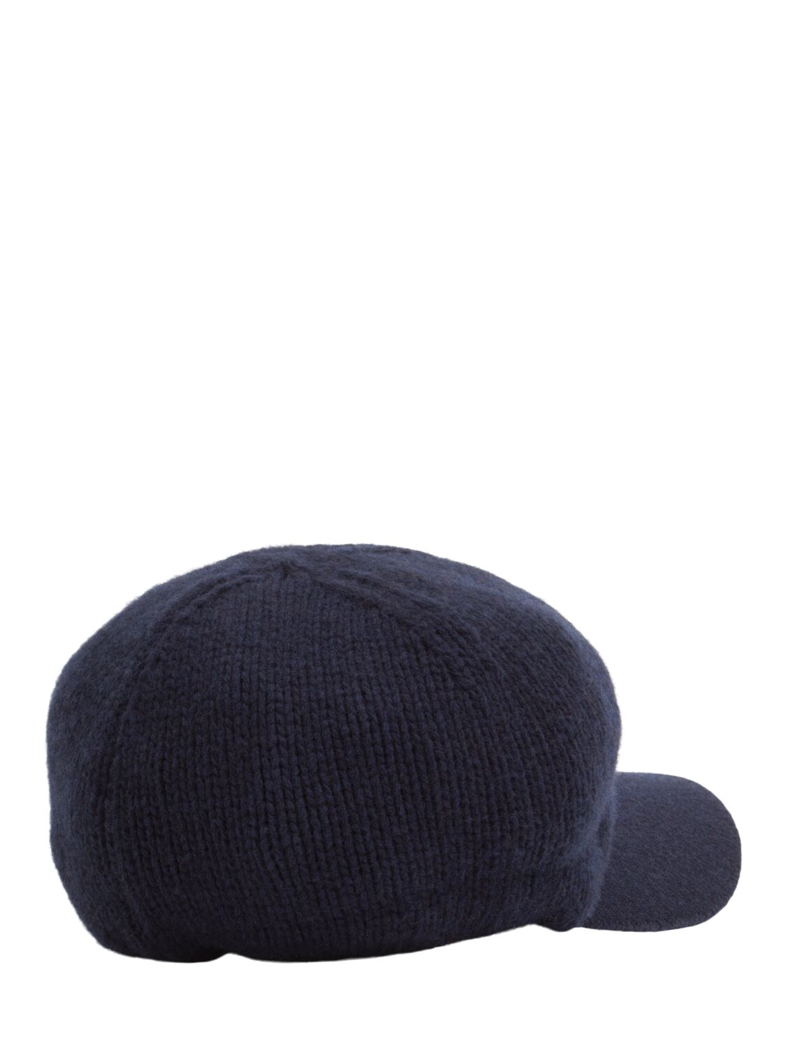 Shop Moncler Knit Cotton Baseball Cap In Navy