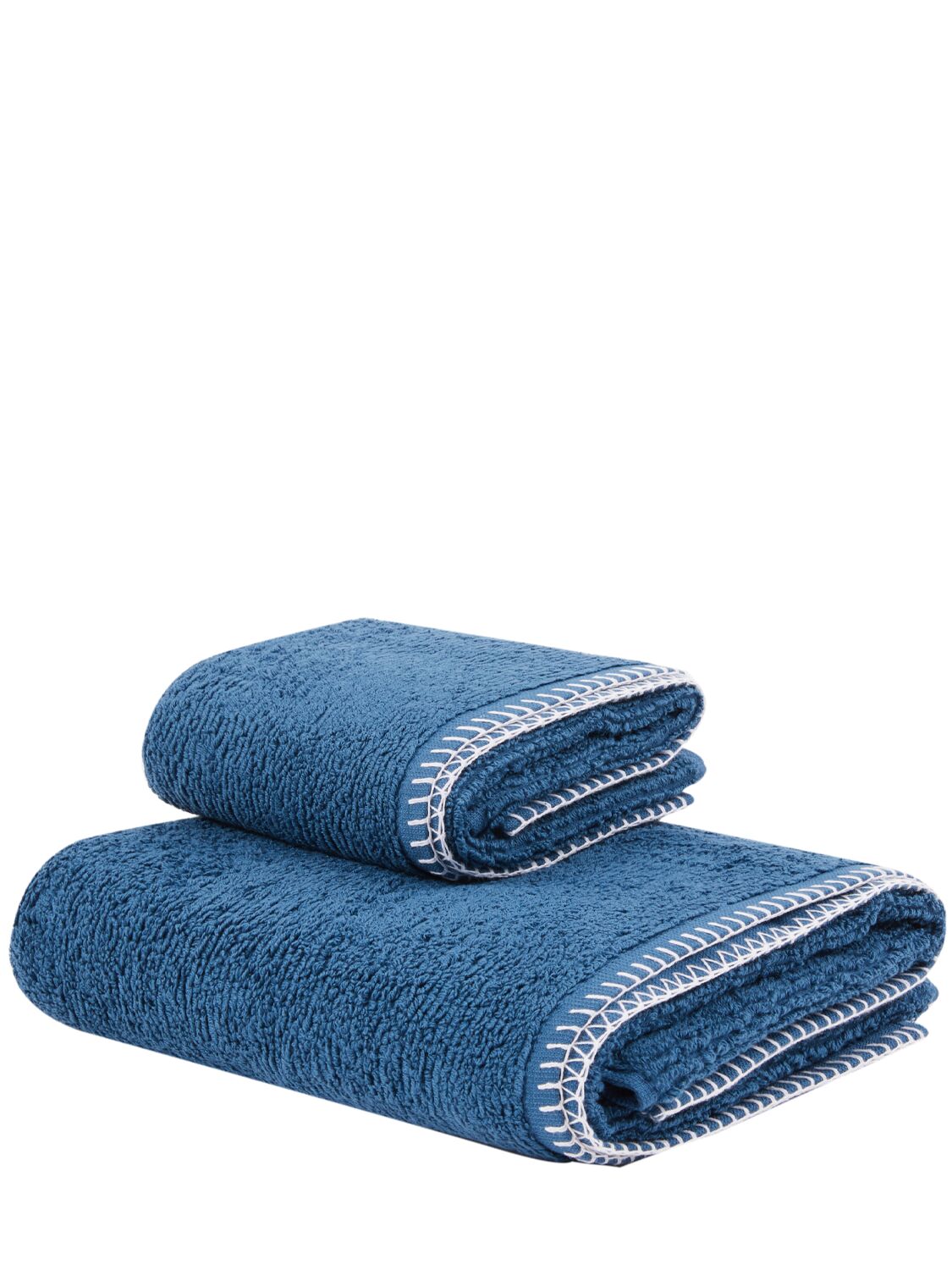 Lanerossi Set Of 2 Pantelleria Towels In Blue