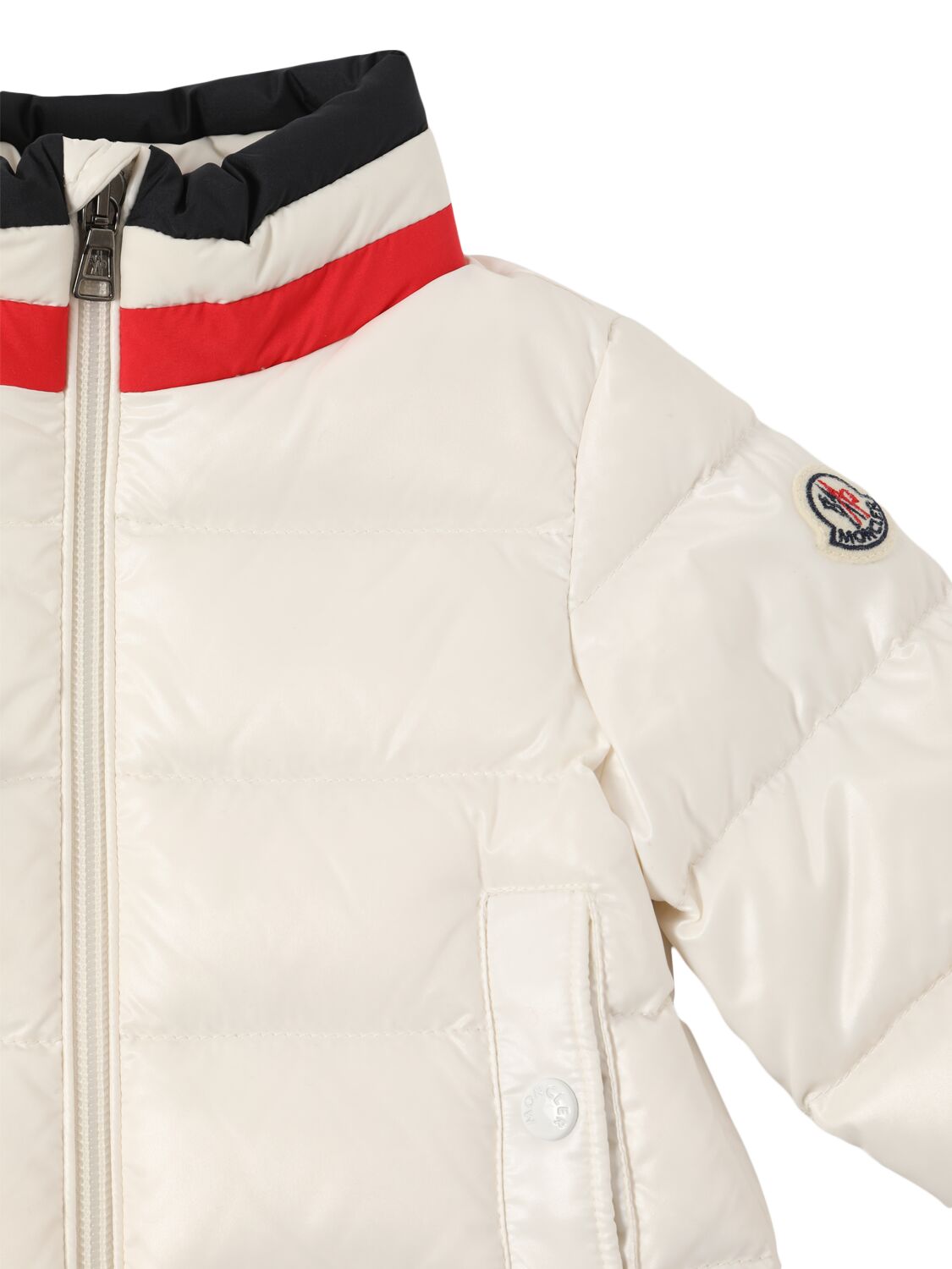 Shop Moncler Vashiti Nylon Down Jacket In White