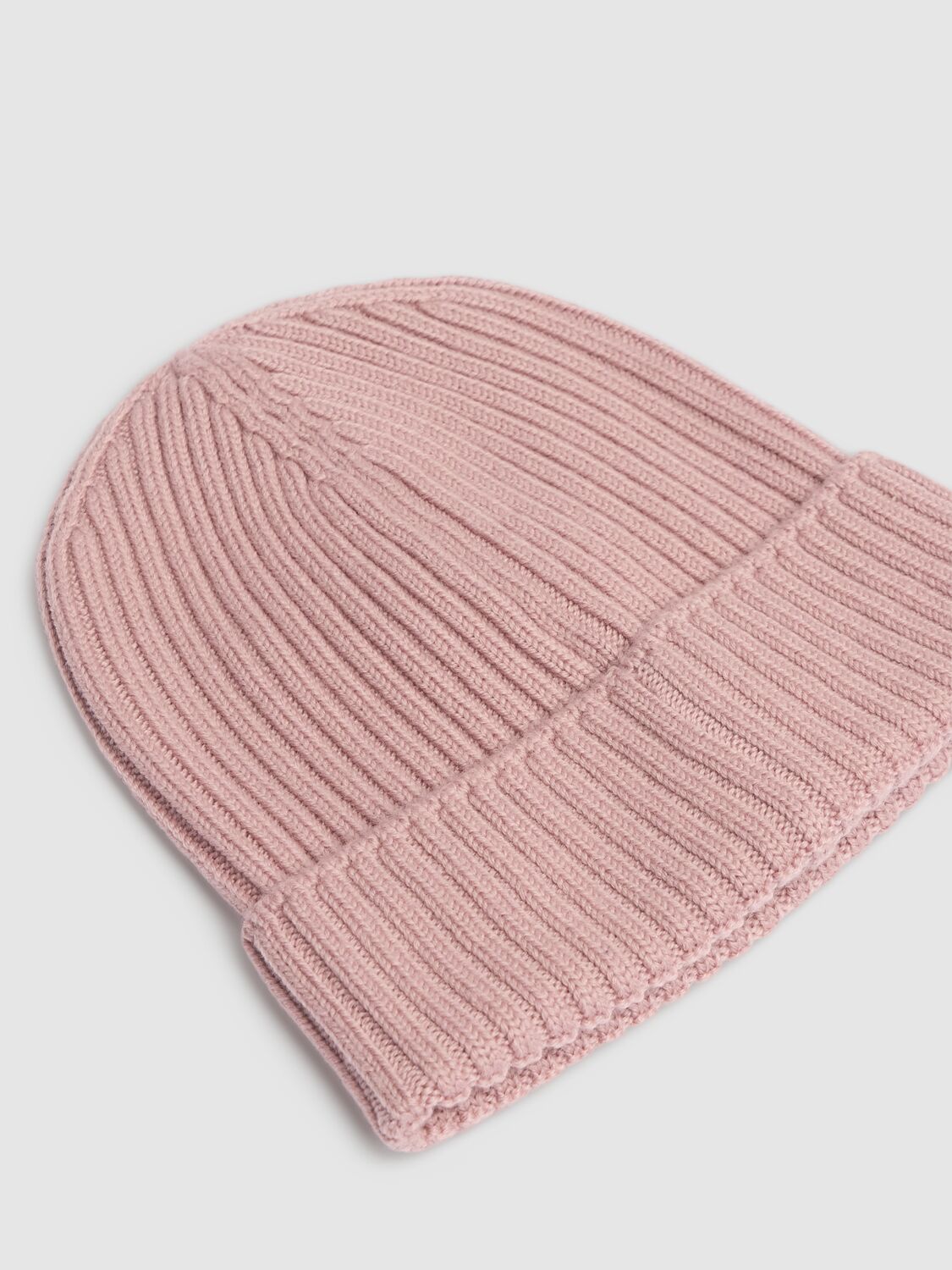 Shop Moncler Knit Wool Beanie In 粉色