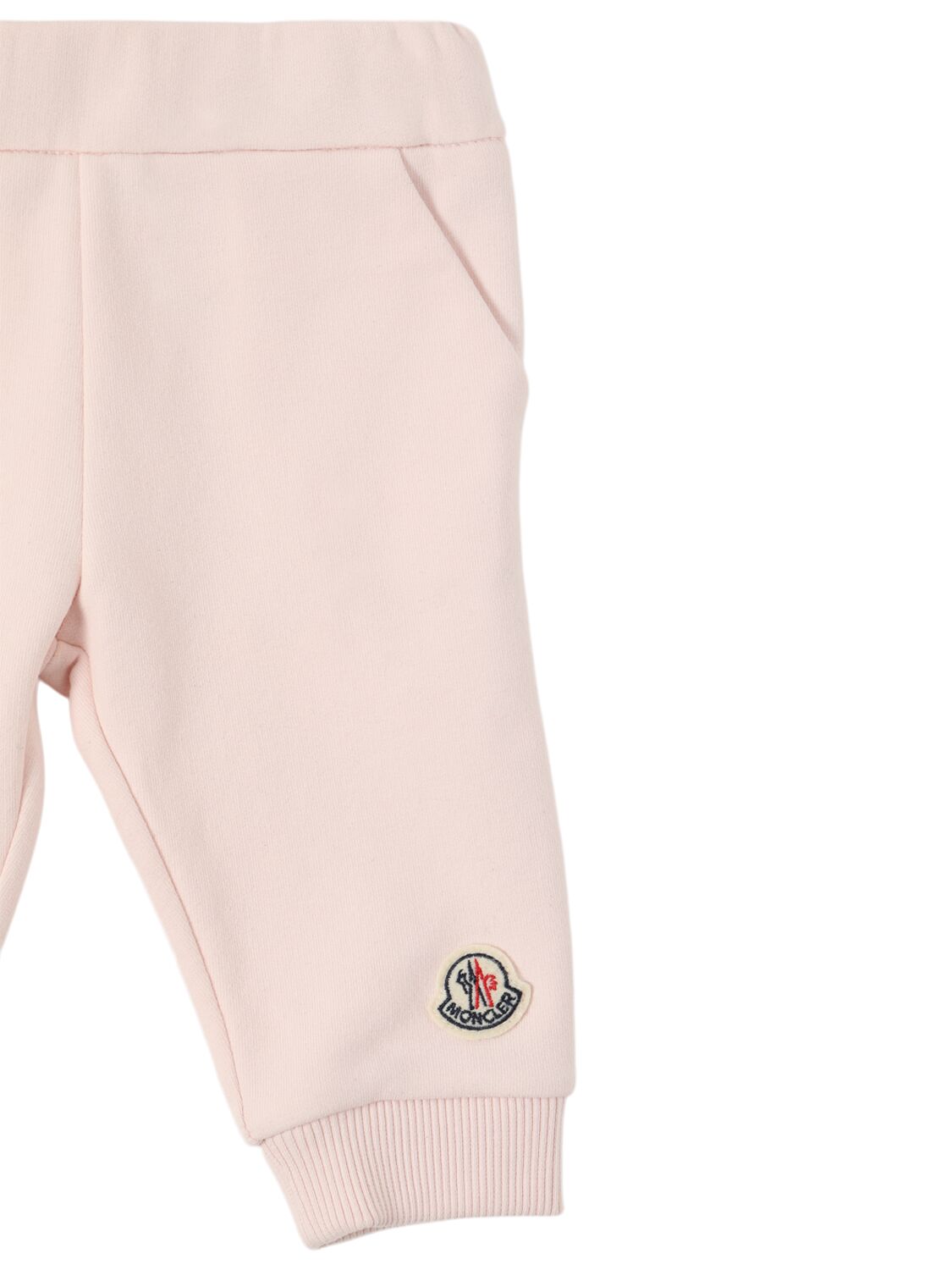 Shop Moncler Cotton Zip-up Sweatshirt & Sweatpants In Soft Pink