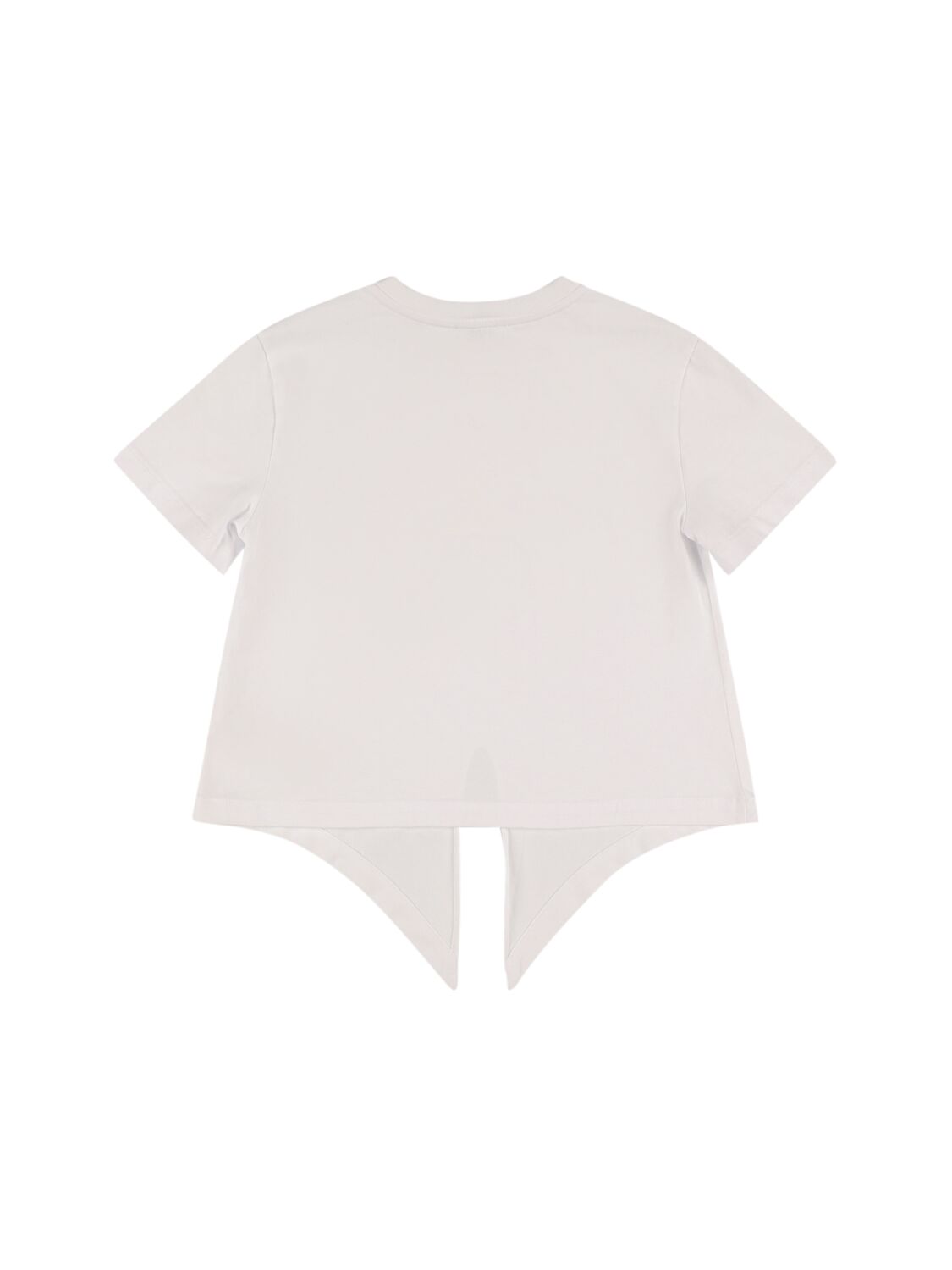 Dolce & Gabbana Printed Logo Cotton Jersey T-shirt In White