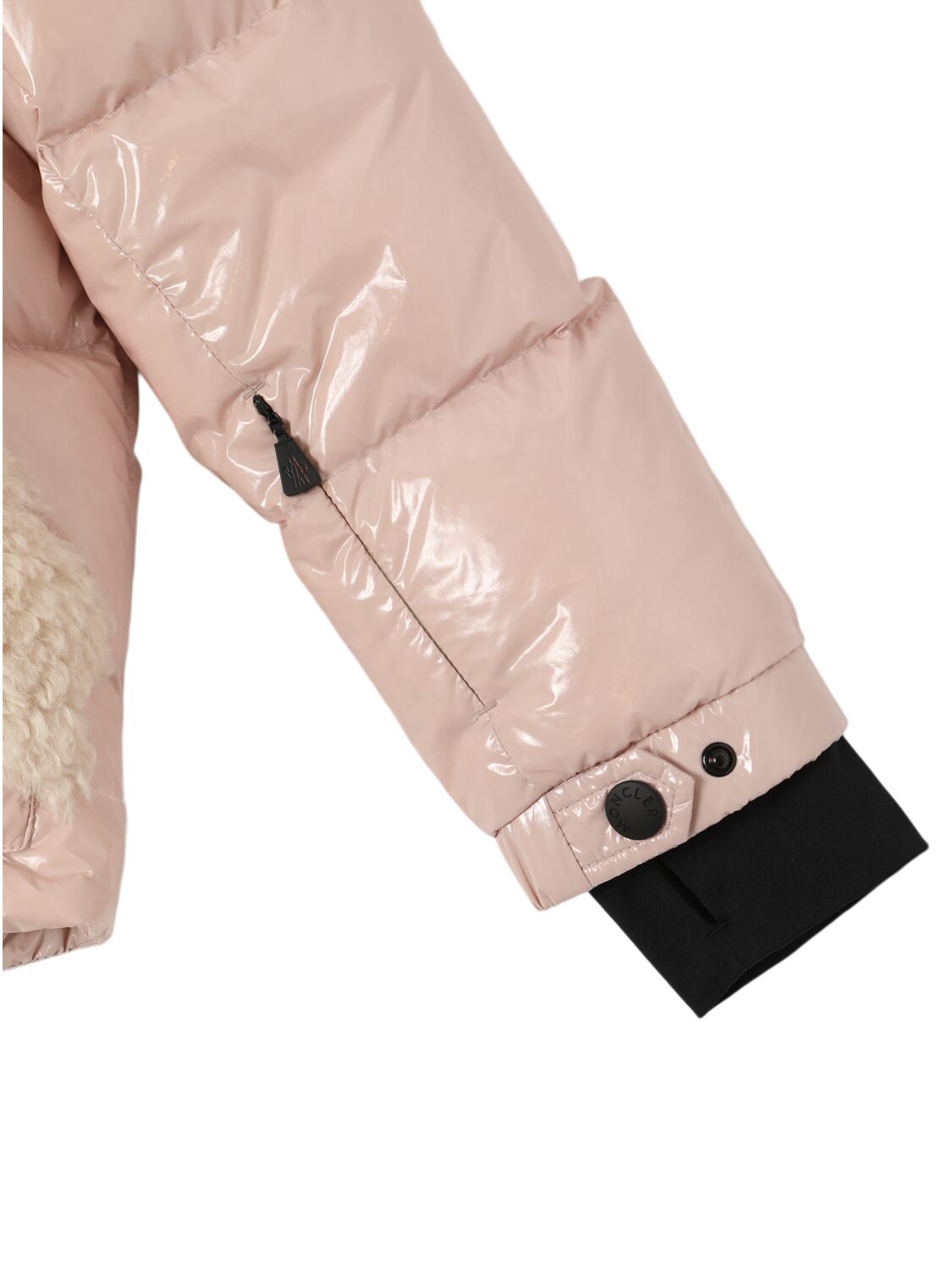 Shop Moncler Auron Performance Shiny Down Jacket In Mauve