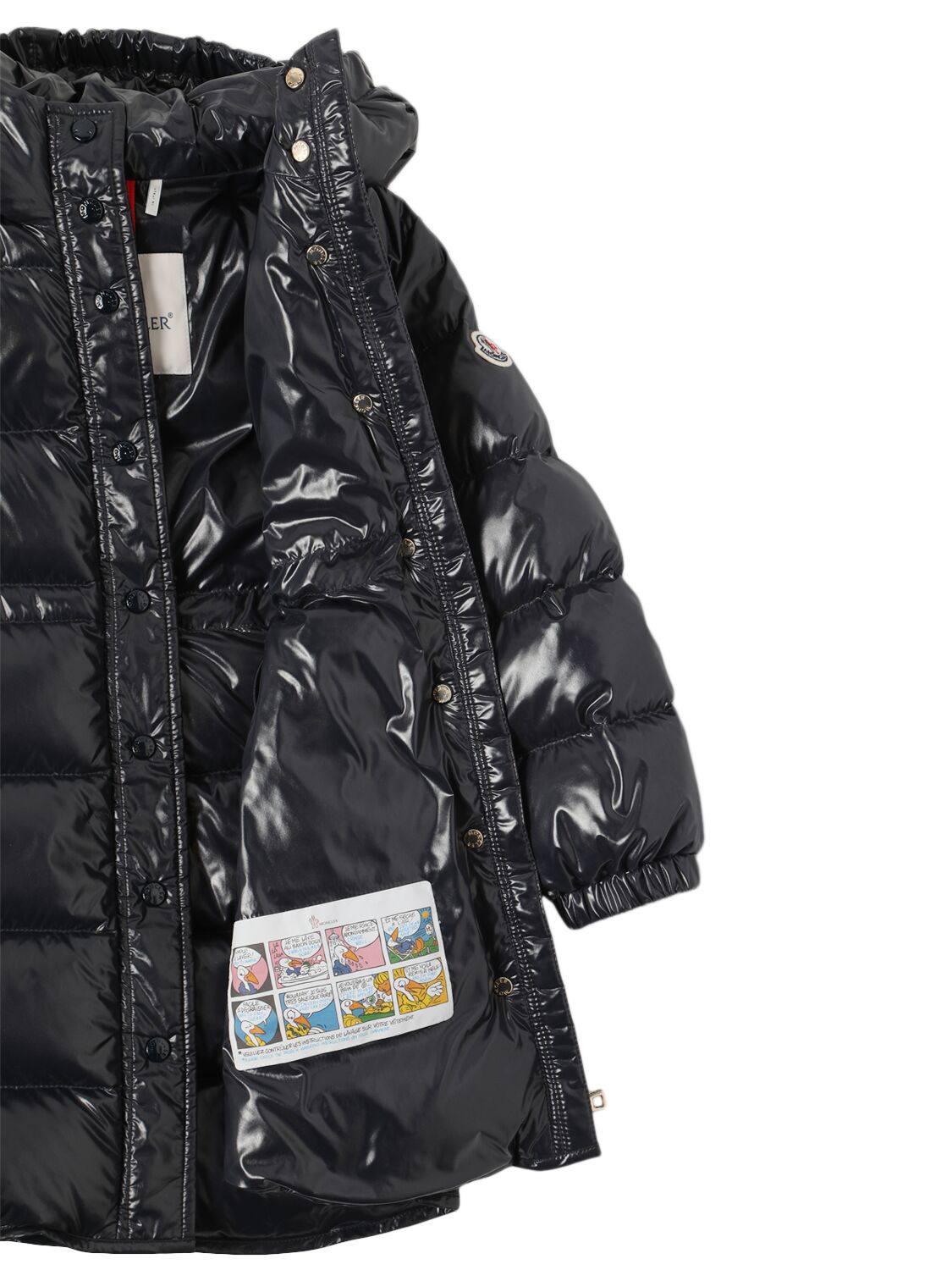 Shop Moncler Dacca Nylon Down Long Parka In Navy