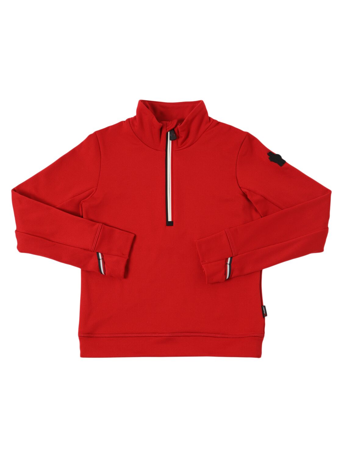 Moncler Tricolour Tech Sweatshirt In Racing Red