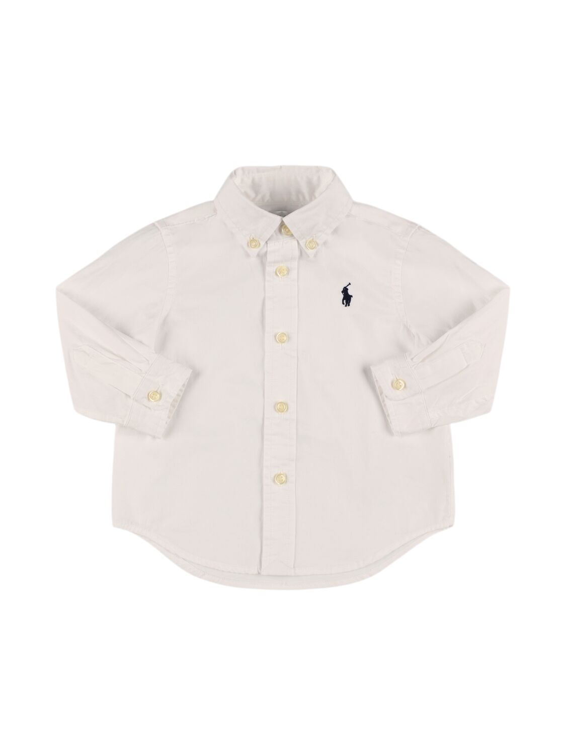 Polo Ralph Lauren Babies' Hemd Aus Baumwollpopeline Mit Gesticktem Logo In Gold